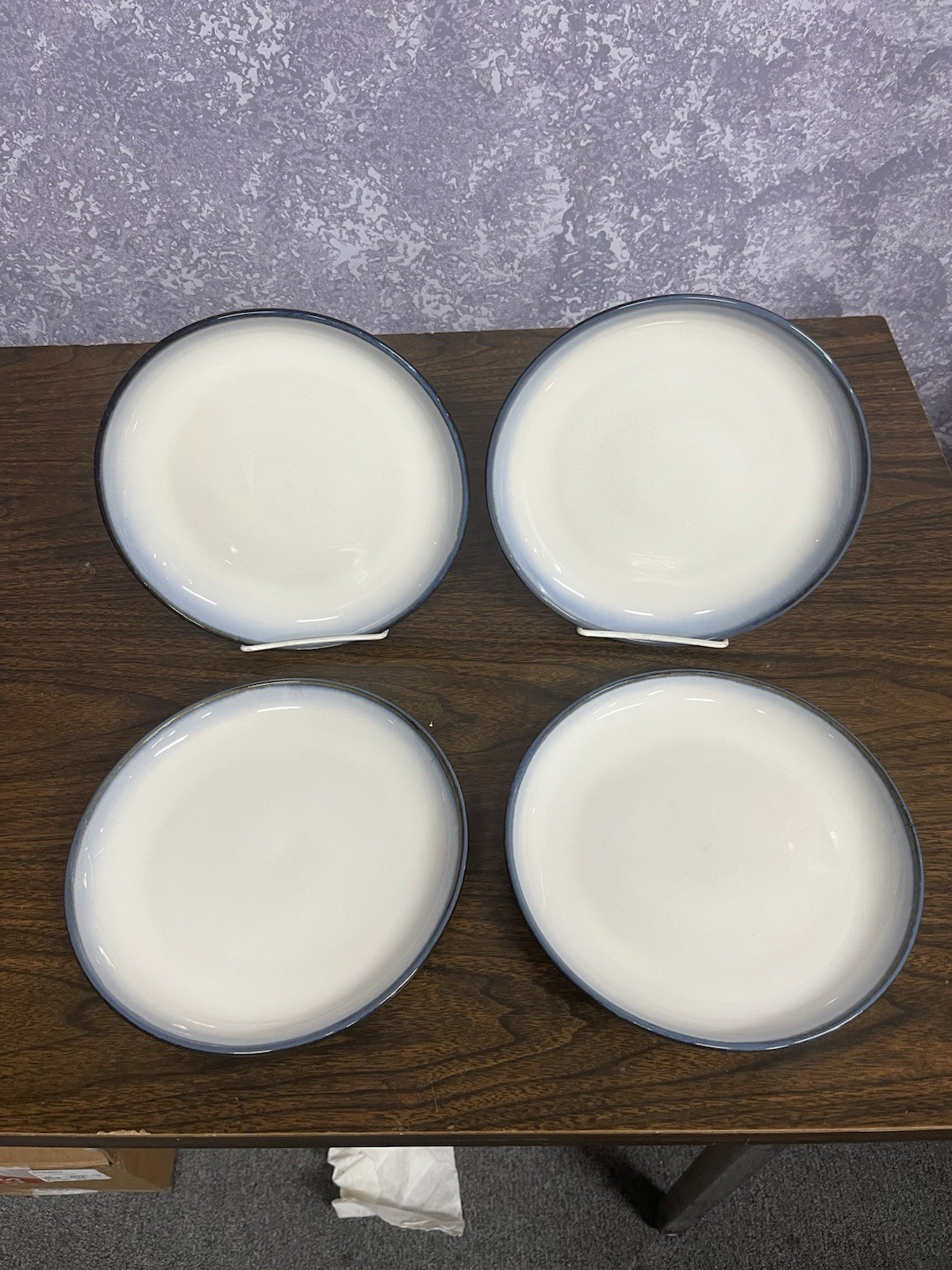 Set Of 4 SANGO Concepts Eggplant 4942 Salad Plates Blue 8″