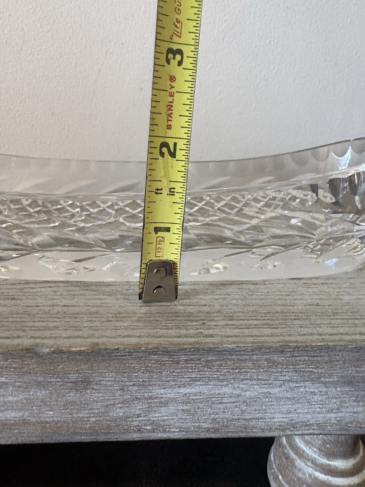 Waterford Glandore Pattern Cut Crystal Oval Celery Relish Dish Tray Vtg EUC