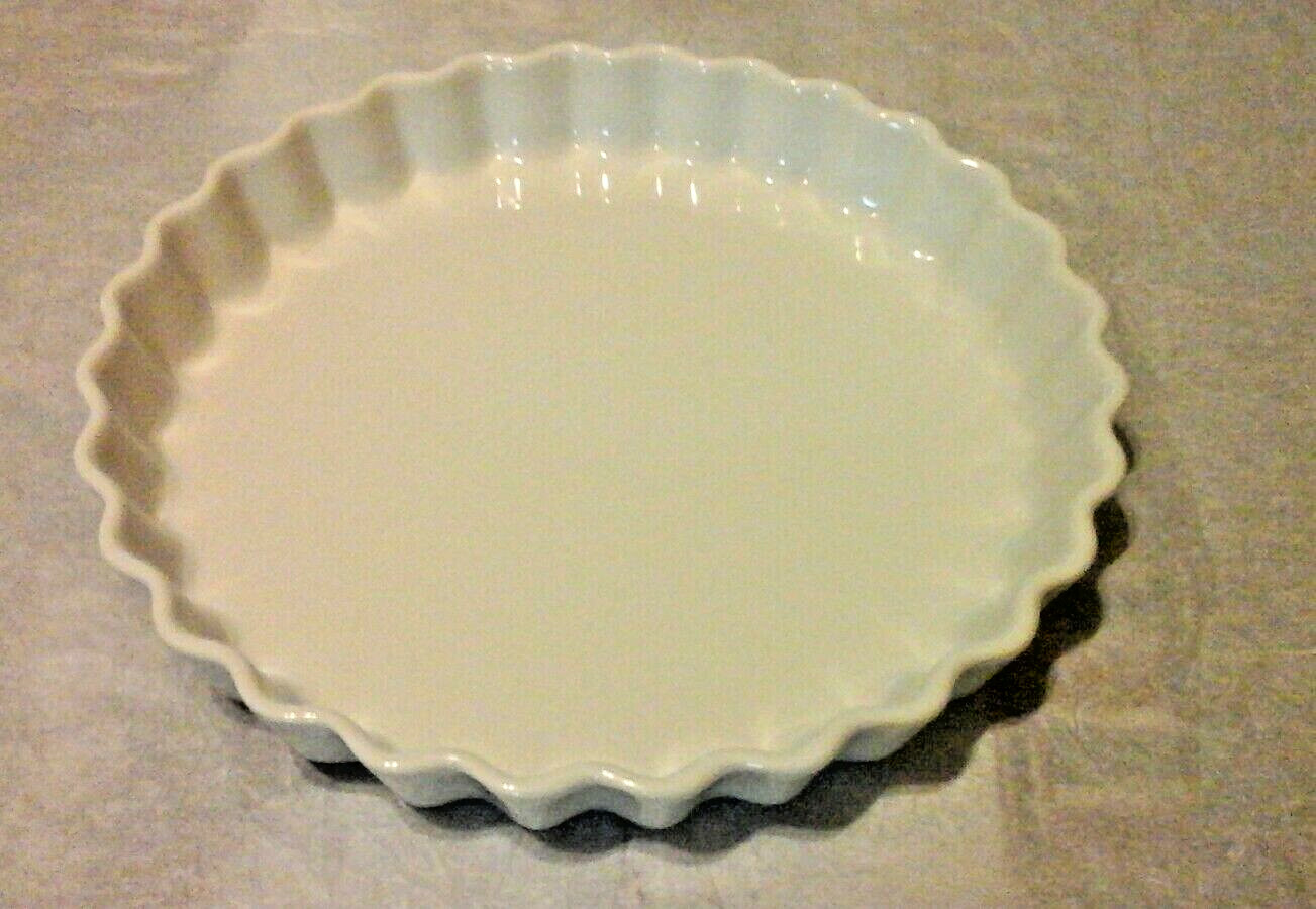 VINTAGE MIKASA FINE CHINA FLAN DISH, JAPAN, ACCENT WHITE,K-1000,SEE PICTURE’S