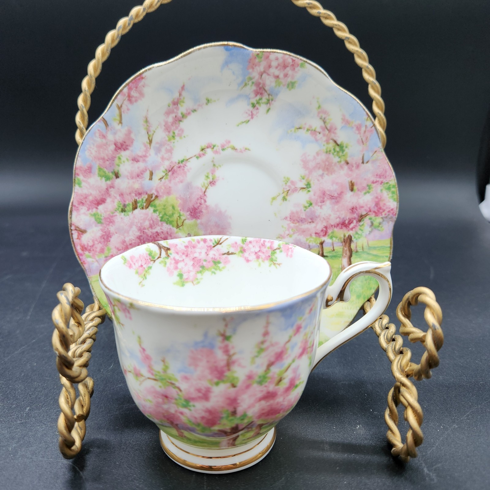 Vintage Royal Albert Blossom Time Teacup and Saucer Bone China