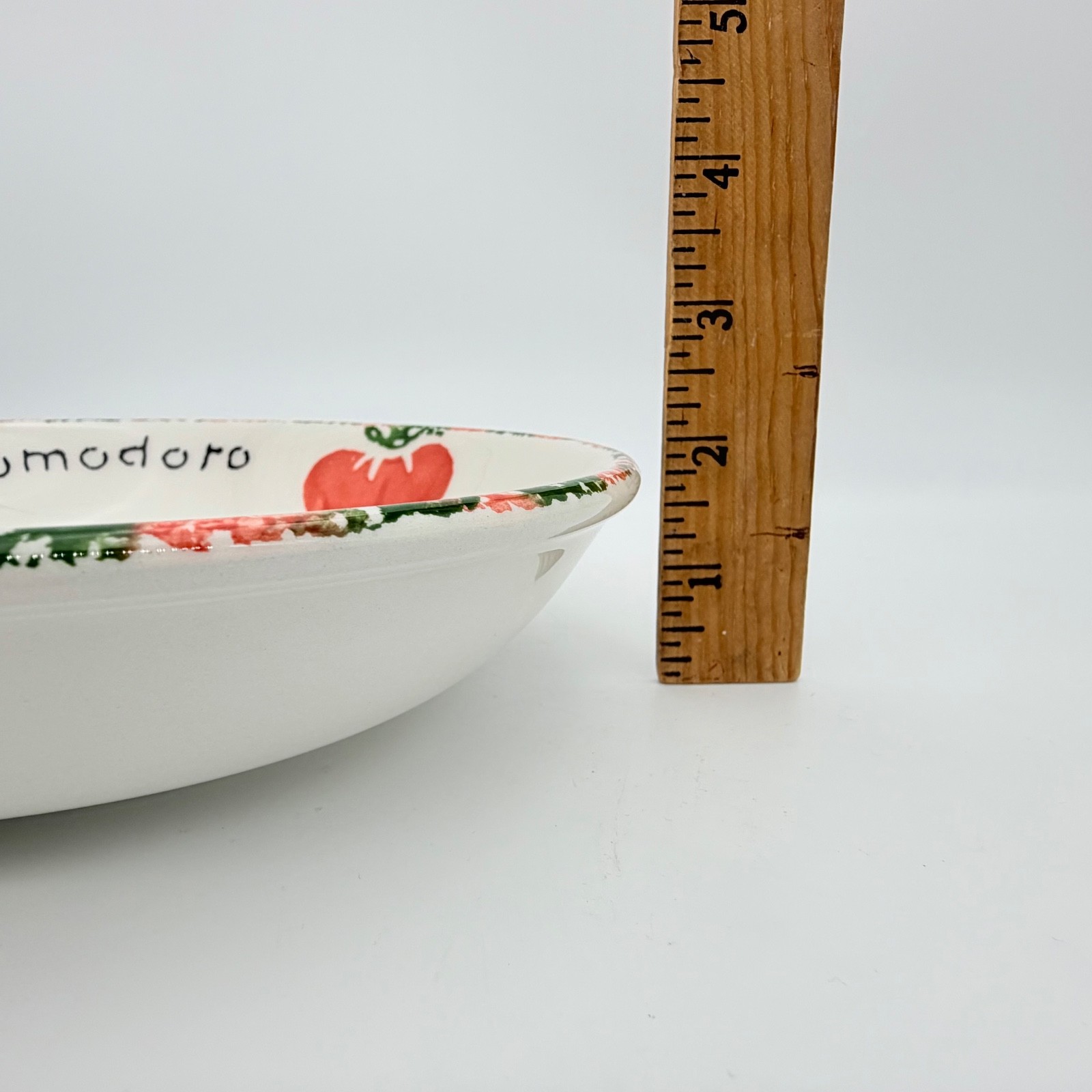 Pier 1 Pomodoro Pasta Bowl Set 5 Pc Italy Aglio Mixed Vegetables Hand Painted