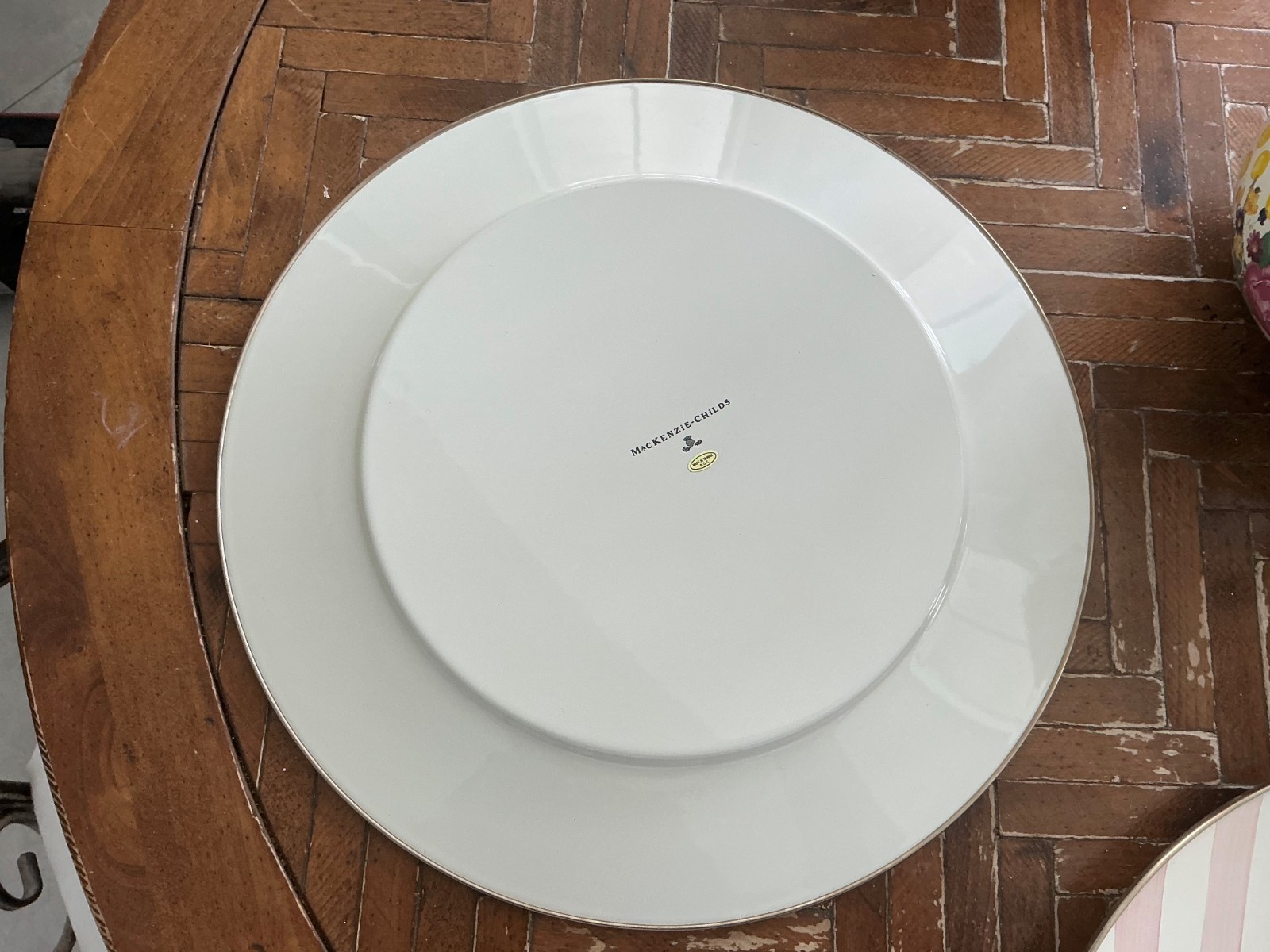 mackenzie childs floral serving platter