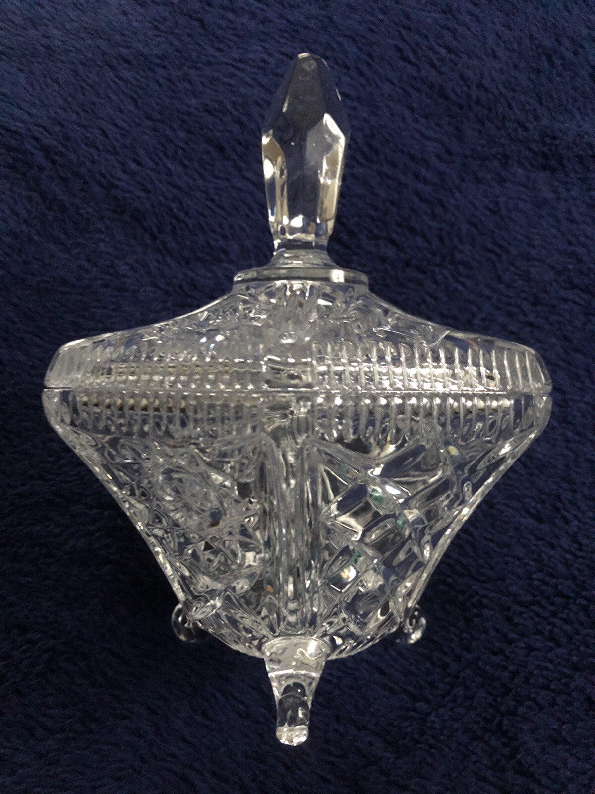 Cut Glass Covered Candy Bowl