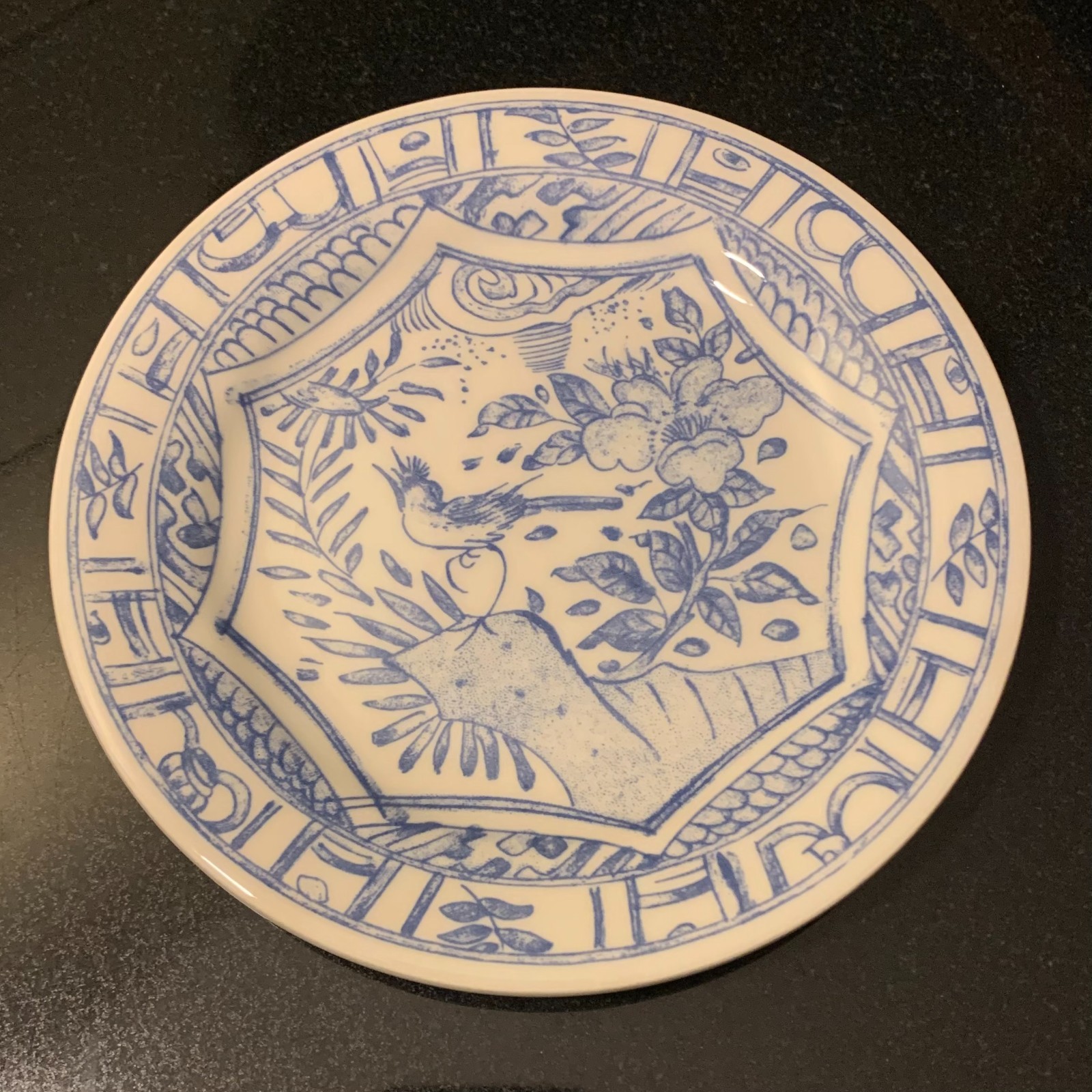 Gien Oiseau Bleu 6 1/2″ Canape or Bread Plate France Pristine Multiple Available