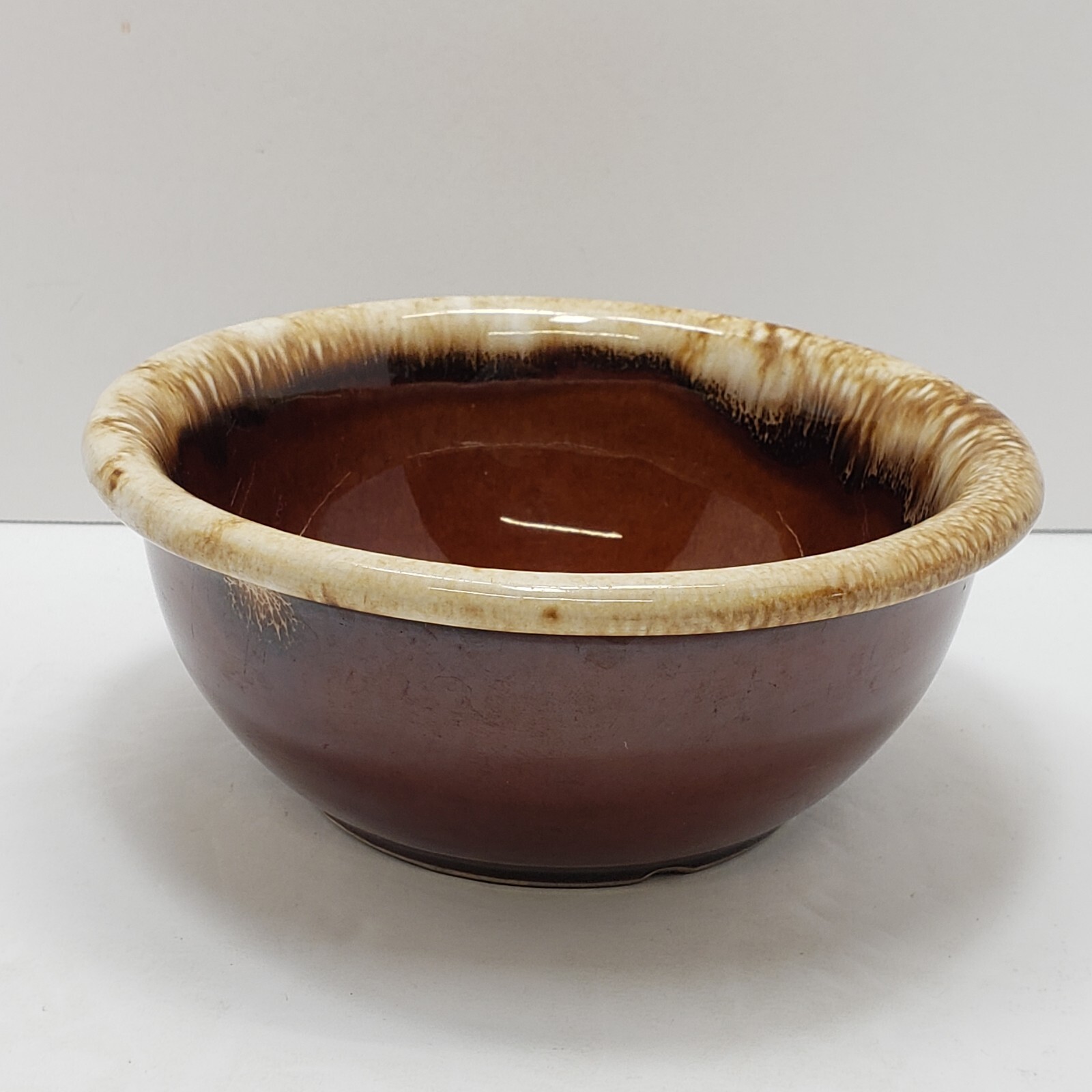 Vintage Hull Brown Drip Glaze Bowl Oven Proof Pottery 5.25″ Cereal Soup Dessert