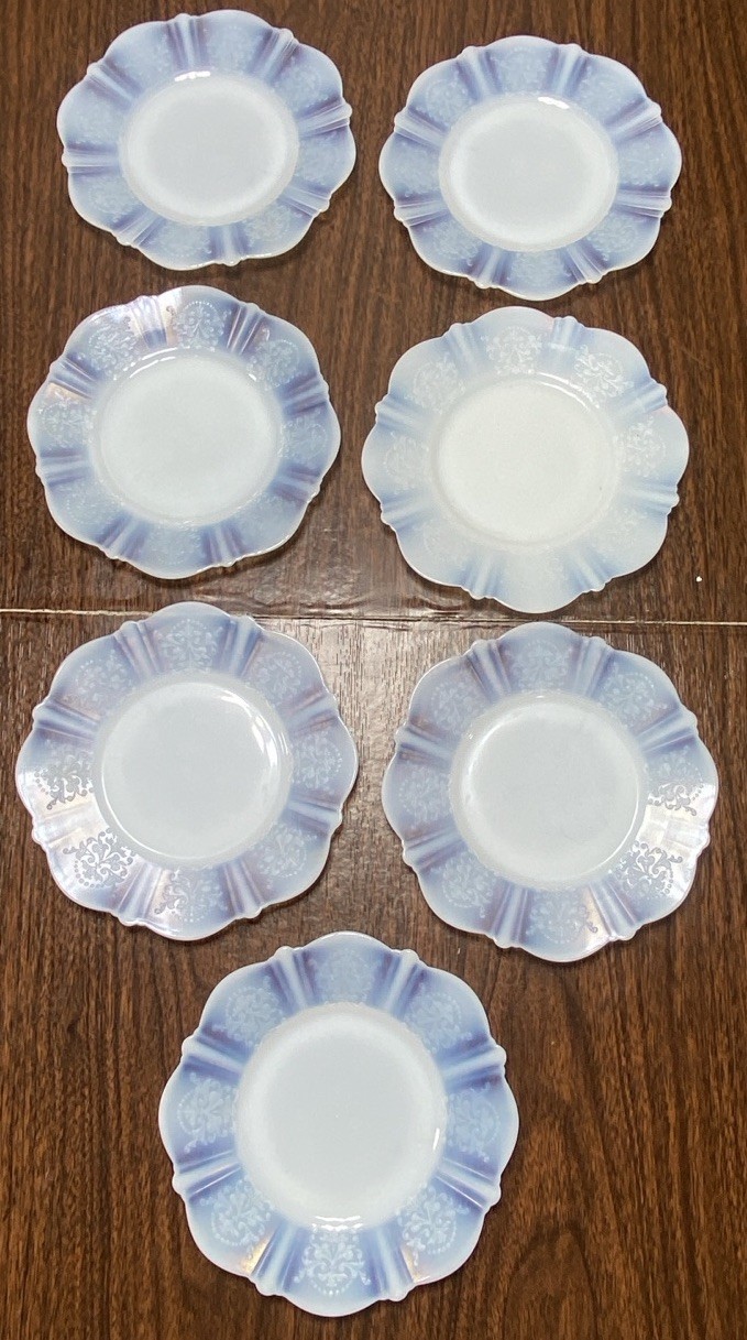 Vintage Macbeth Evans American Sweetheart 6 1/2 In Dessert Plates Set Of 7