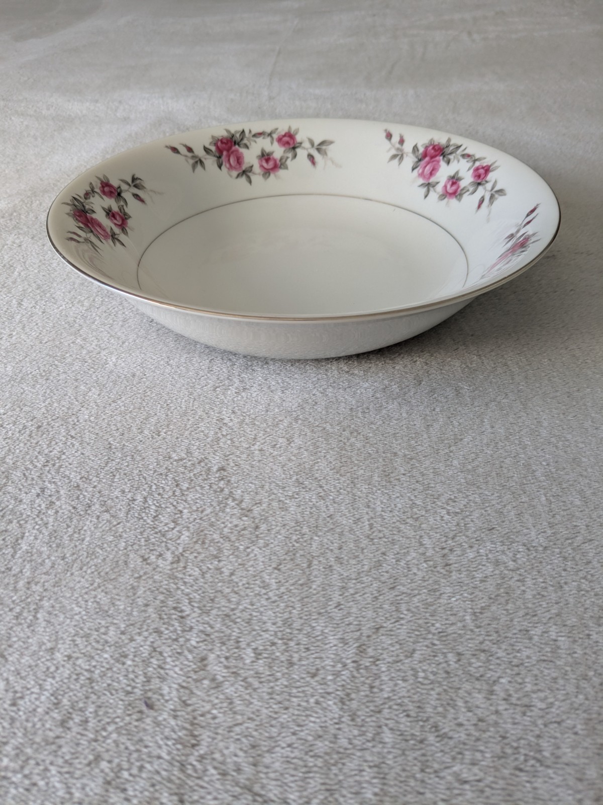 Kyoto Rose Garland Coupe Soup Bowl 7 1/2″ Fine China Made in Japan Total of 8