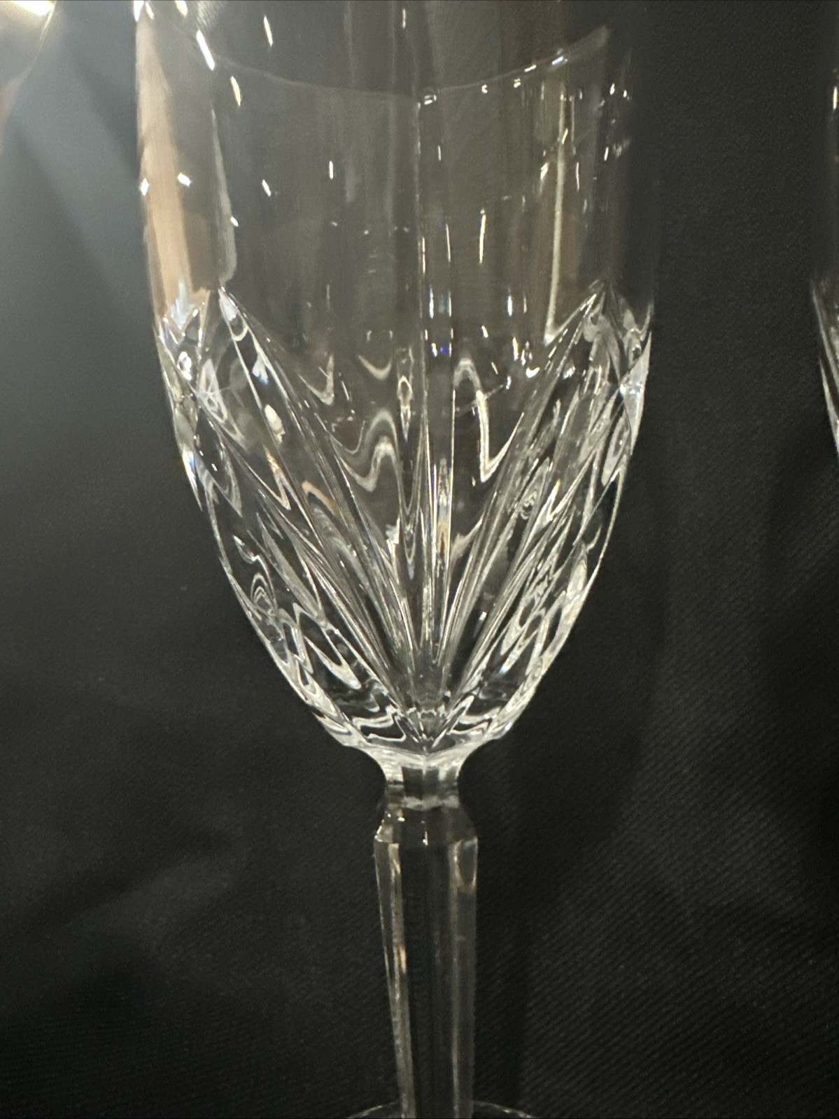Waterford Marquis Brookside 7 7/8” 8 oz Wine Goblet Glass Water Wedding Set 2
