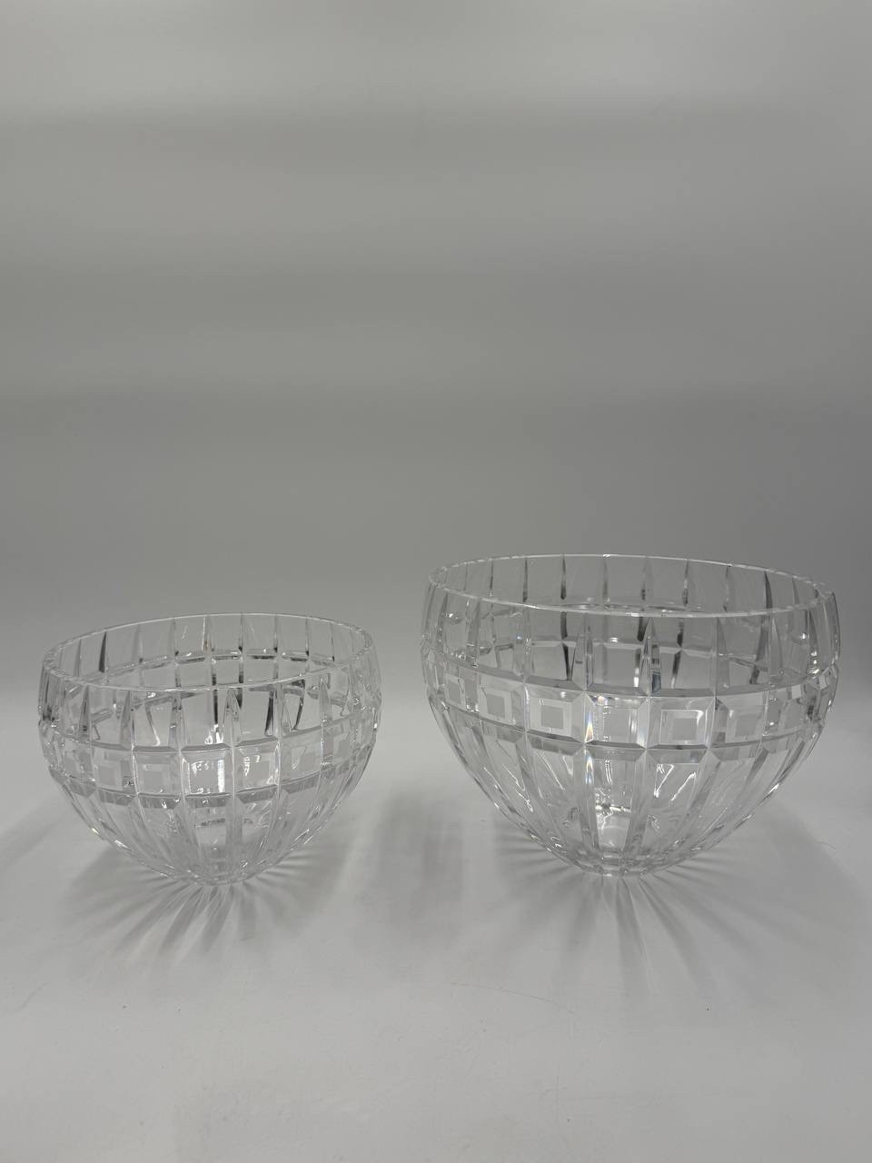Marquis by Waterford Quadrata Crystal Bowl Set-Discontinued 7 1/2″ & 6” – Poland