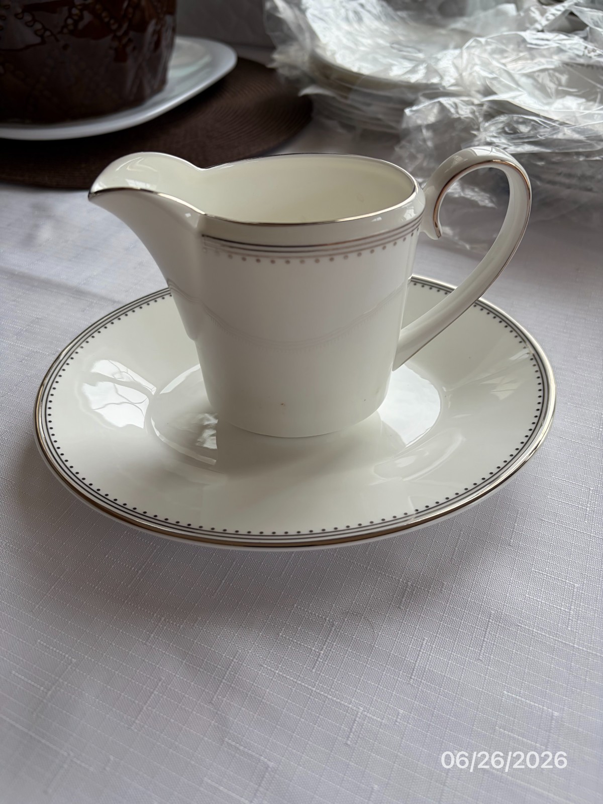 Wedgwood Grosgrain Bone China Set of 6 pieces $44/set plus extras
