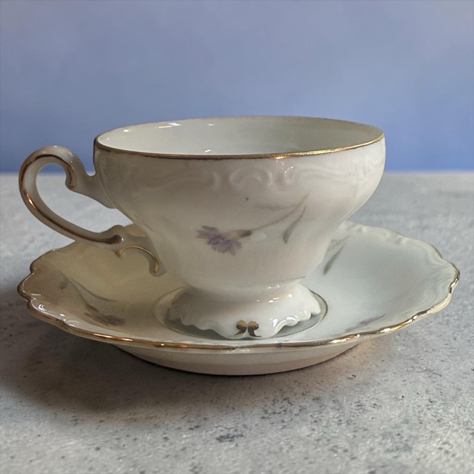 Ohata China Tea Made in Occupied Japan Victorian Daisy Flower Cup & Saucer