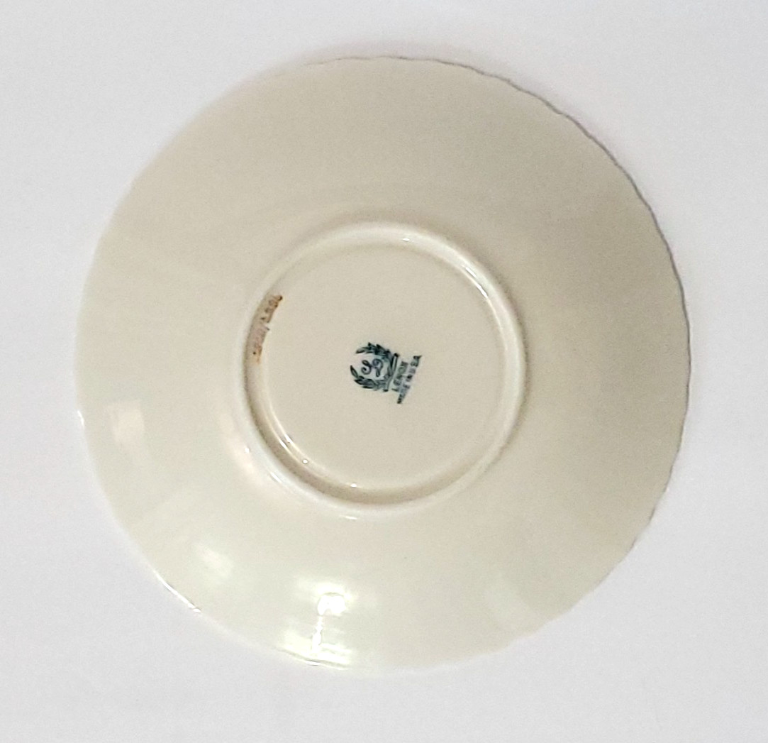Lenox Pavlova Floral Cup 0-386 Gold Stamp and Saucer Set Vintage
