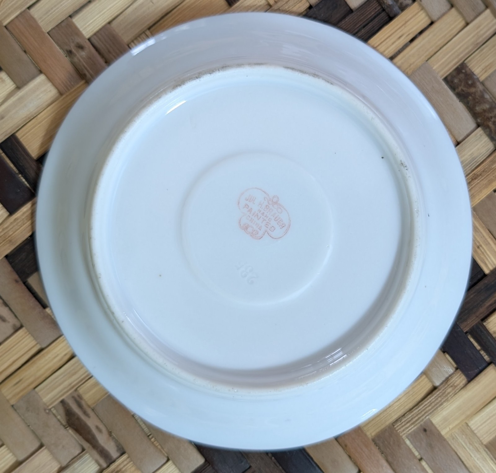 Antique Julius H. Brauer Hand-Painted Pedestal Chocolate Cup & Saucer