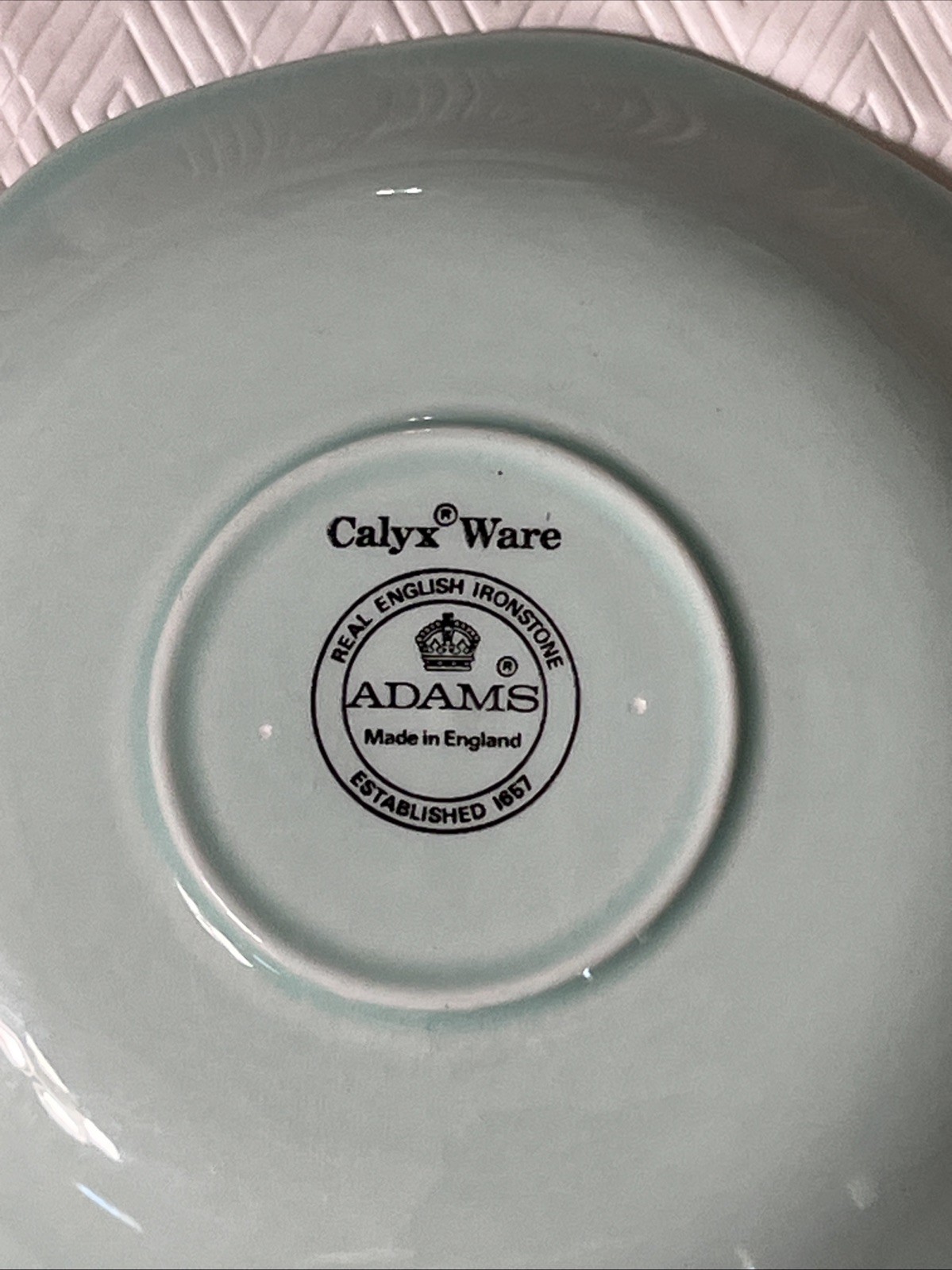 Adams Calyx Ware Singapore 5 1/2 Inch Saucer Berry Bowl Real English Ironstone