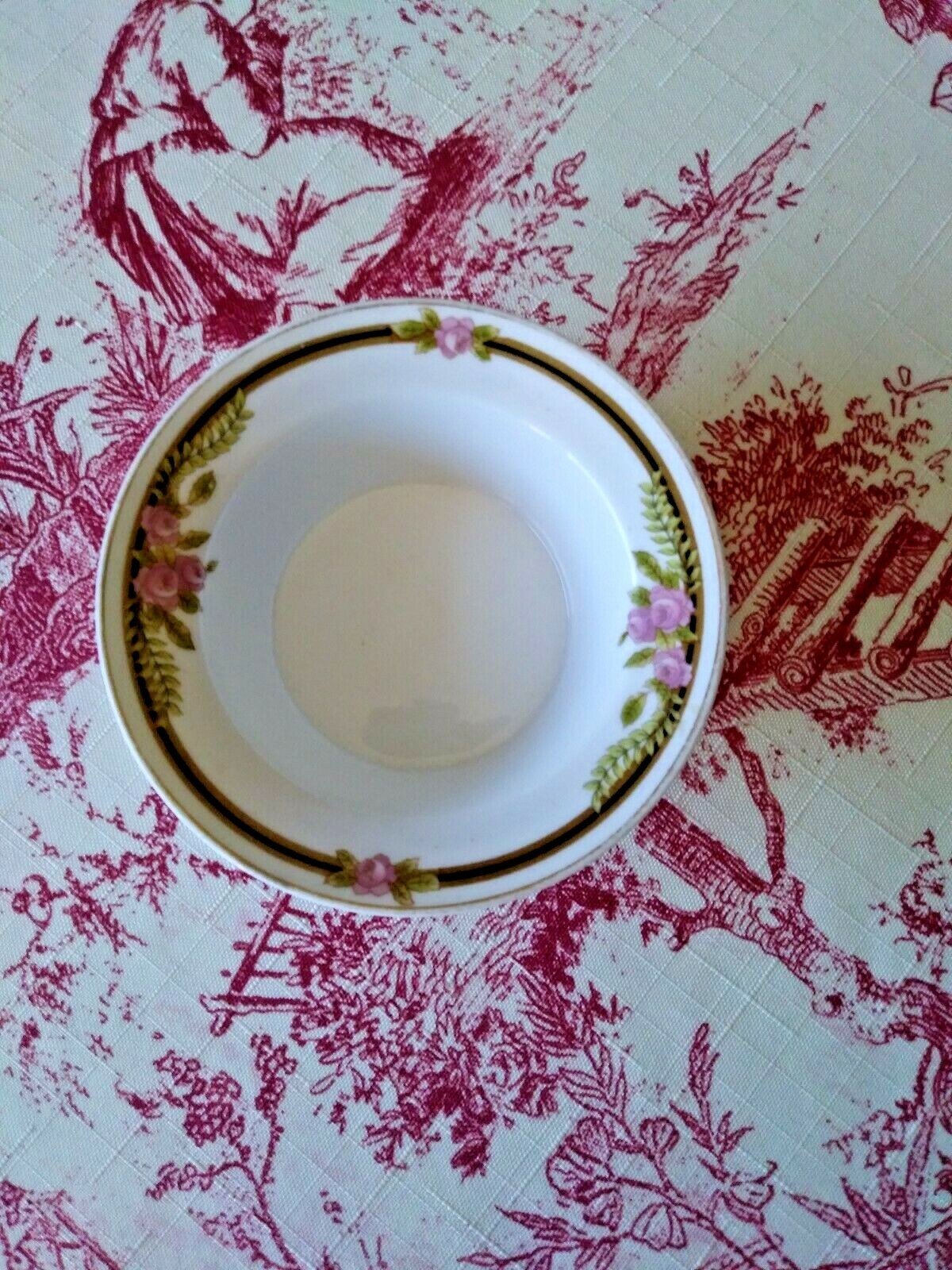 Vitg. Ferncroft Noritake Floral Porcelain Open Salt Dip Dish 4-1/8 in. dia Japan