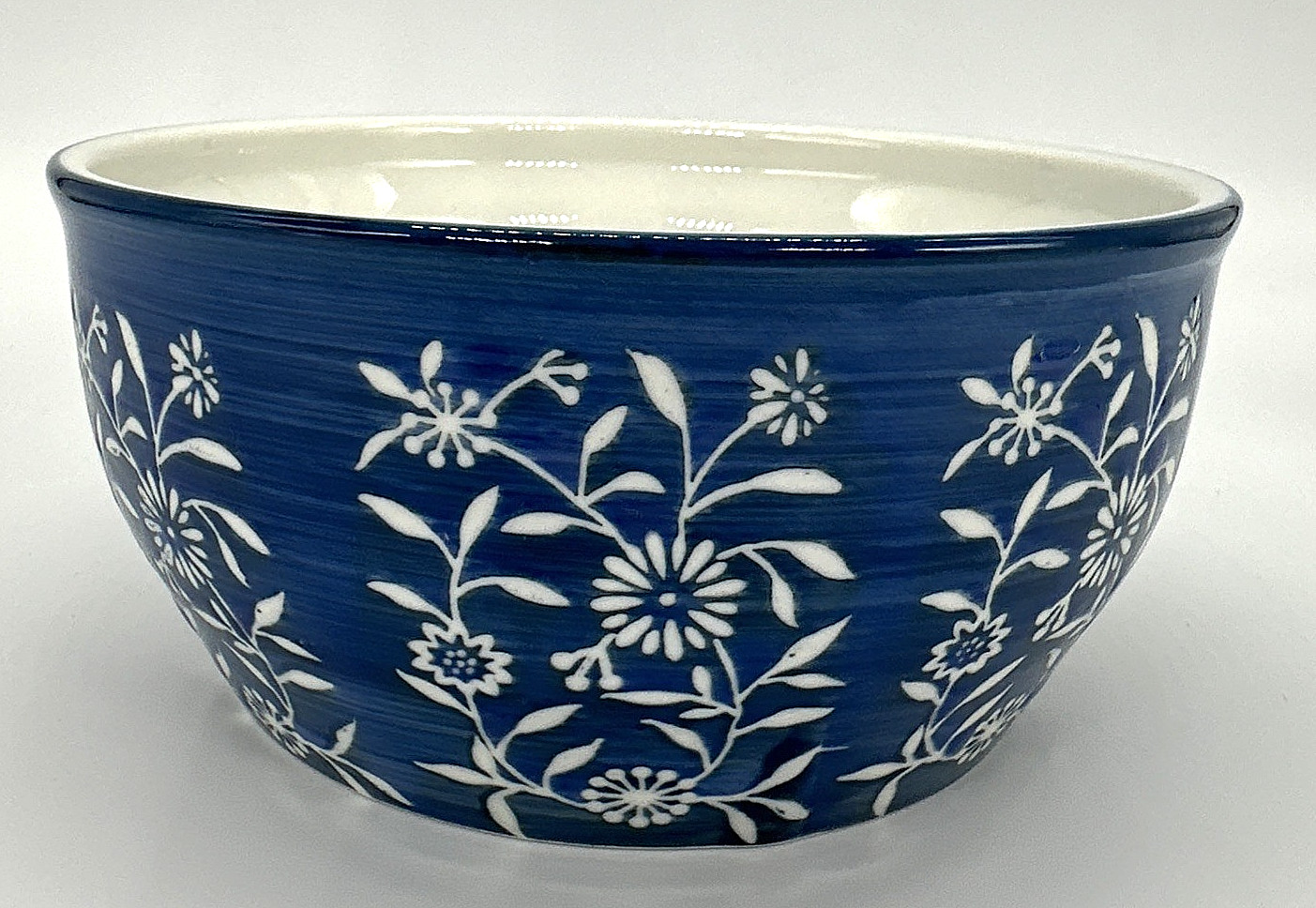 Yokohama Studio Blue Flowers Rice Soup Noodle Bowl 6″ Hand Painted Porcelain