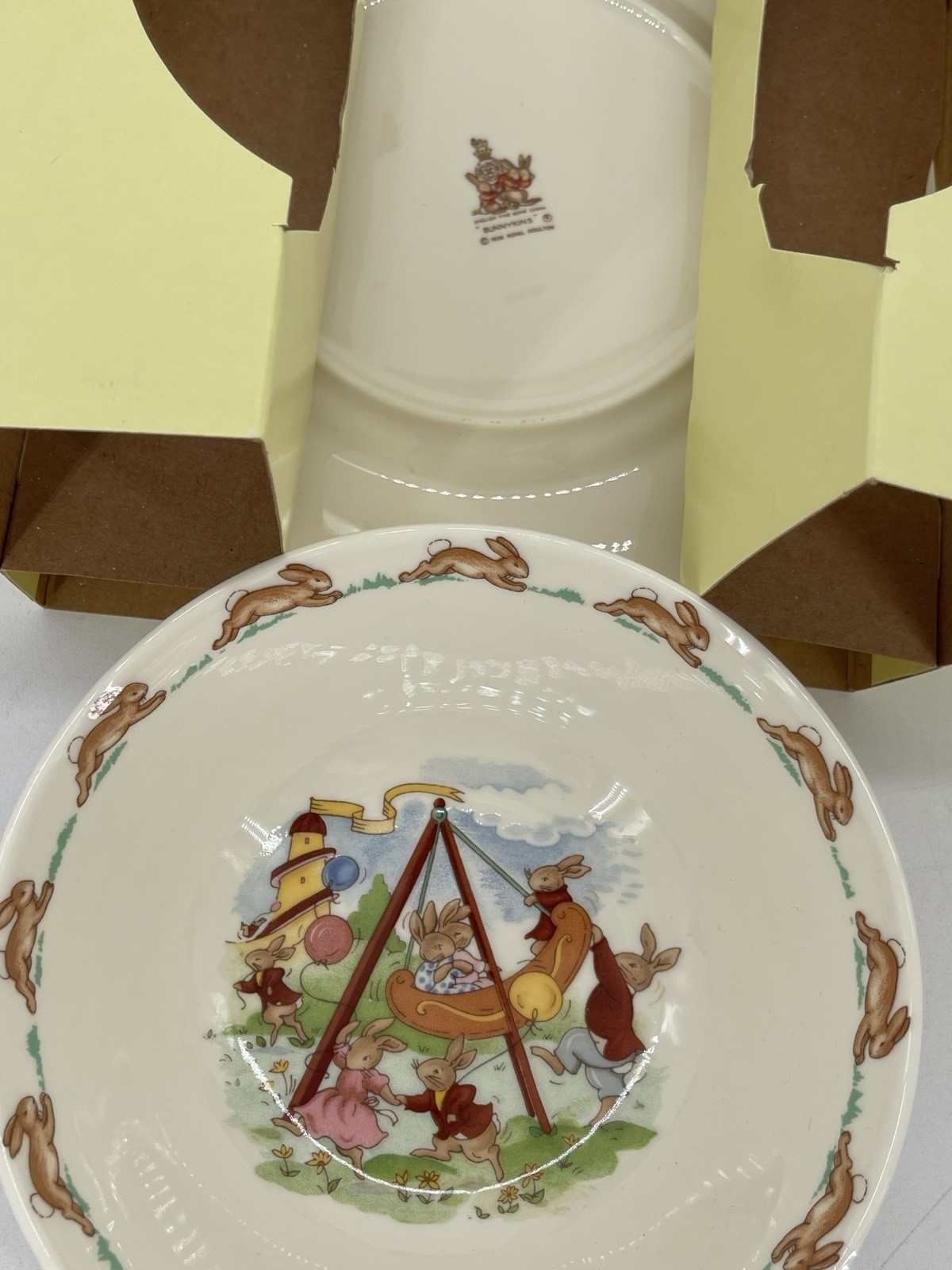 Vintage 1994 Royal Doulton Bunnykins Three Piece Child’s Bone China Set