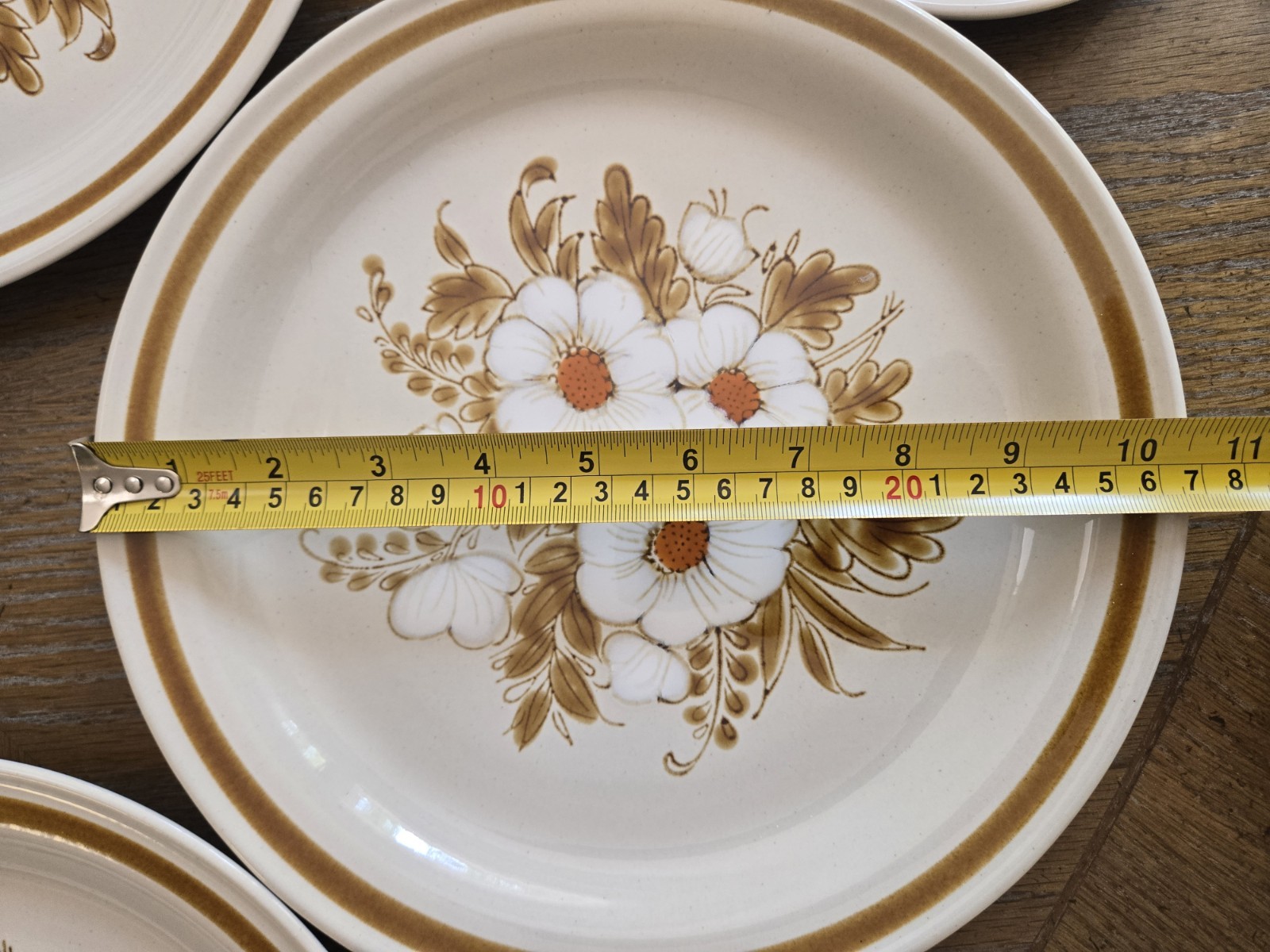 Vintage Mountain Wood Collection Stoneware Plates Bowls Dried Flowers 12pc Lot
