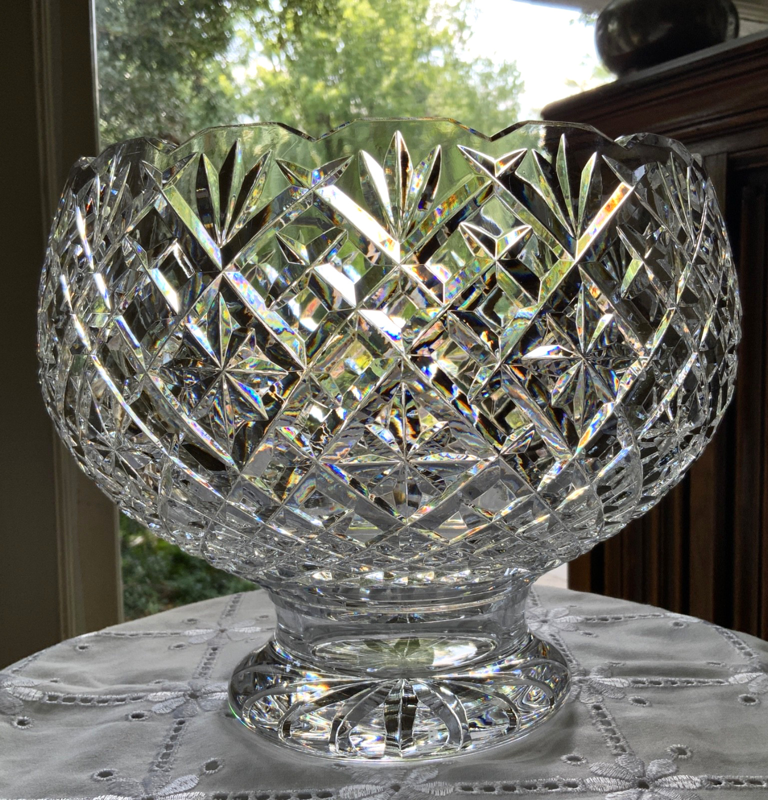 WATERFORD CRYSTAL PERIOD COLLECTION 9.5″ CENTRE BOWL PUNCH BOWL #296/871 IRELAND