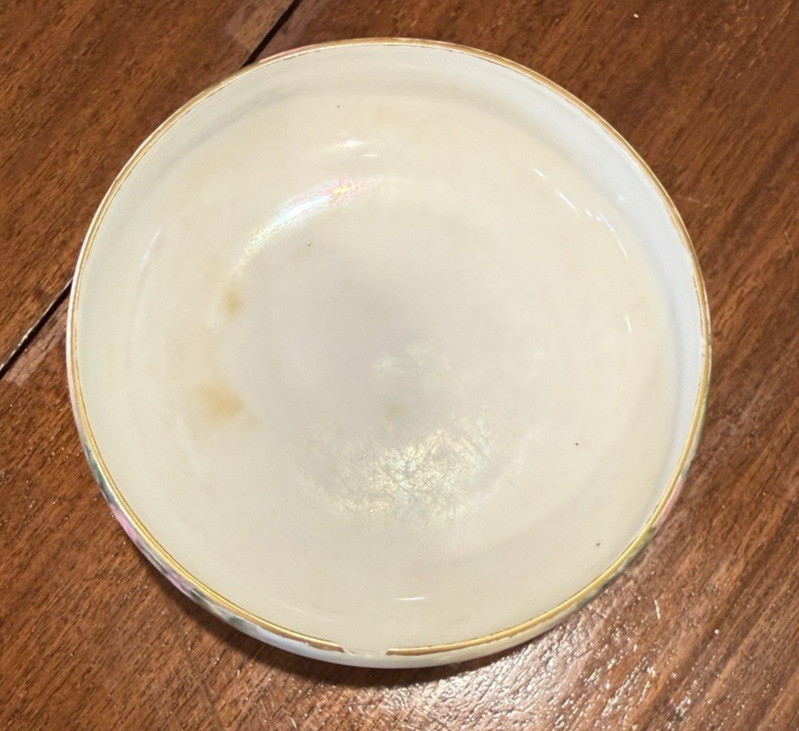 Antique T&V Limoges France Hand Painted Pink Roses Footed Bowl 1907
