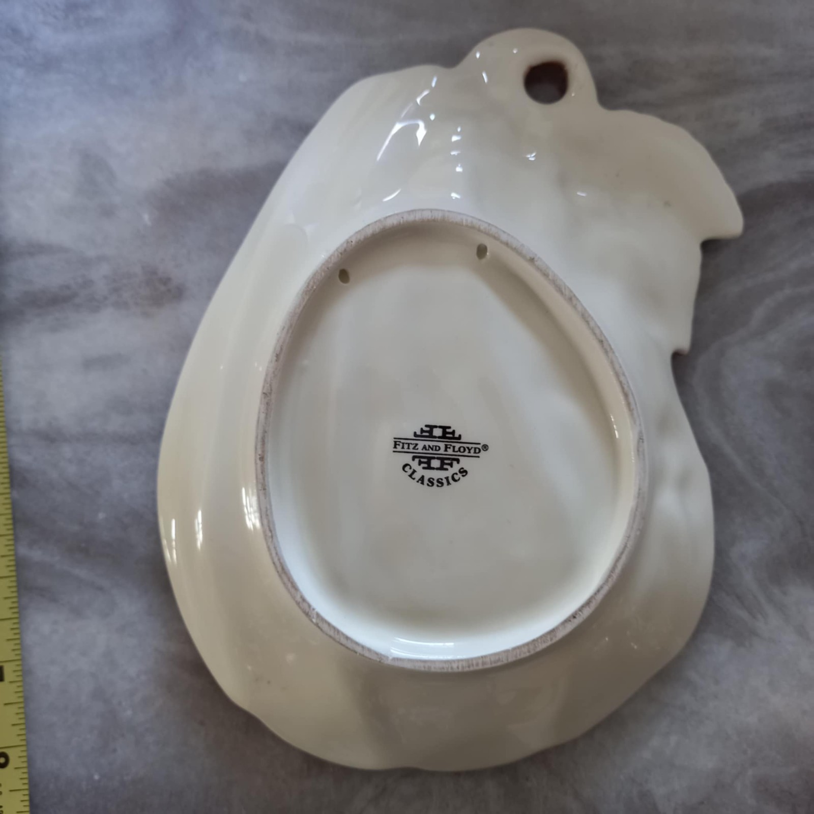 Fitz & Floyd Gardening Gourmet Pumpkin Plate Canapé Appetizer Cottagecore 9.25”