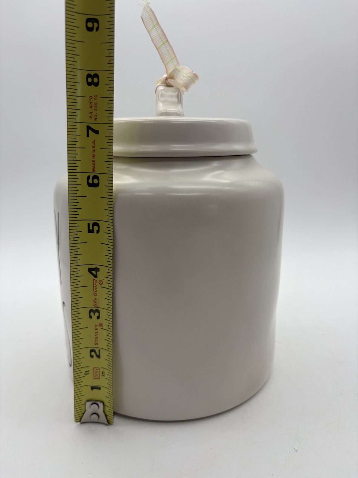 RAE DUNN Easter “JELLY BEANS” Canister Cookie Jar by Magenta LL with Bow on Top