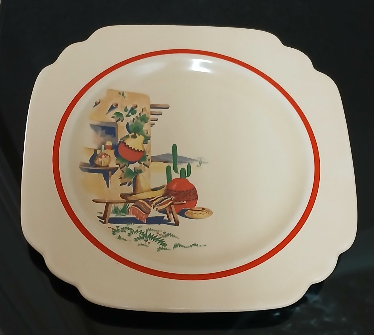 5 Homer Laughlin Hacienda 6 1/2″ Art Deco Bread Plates