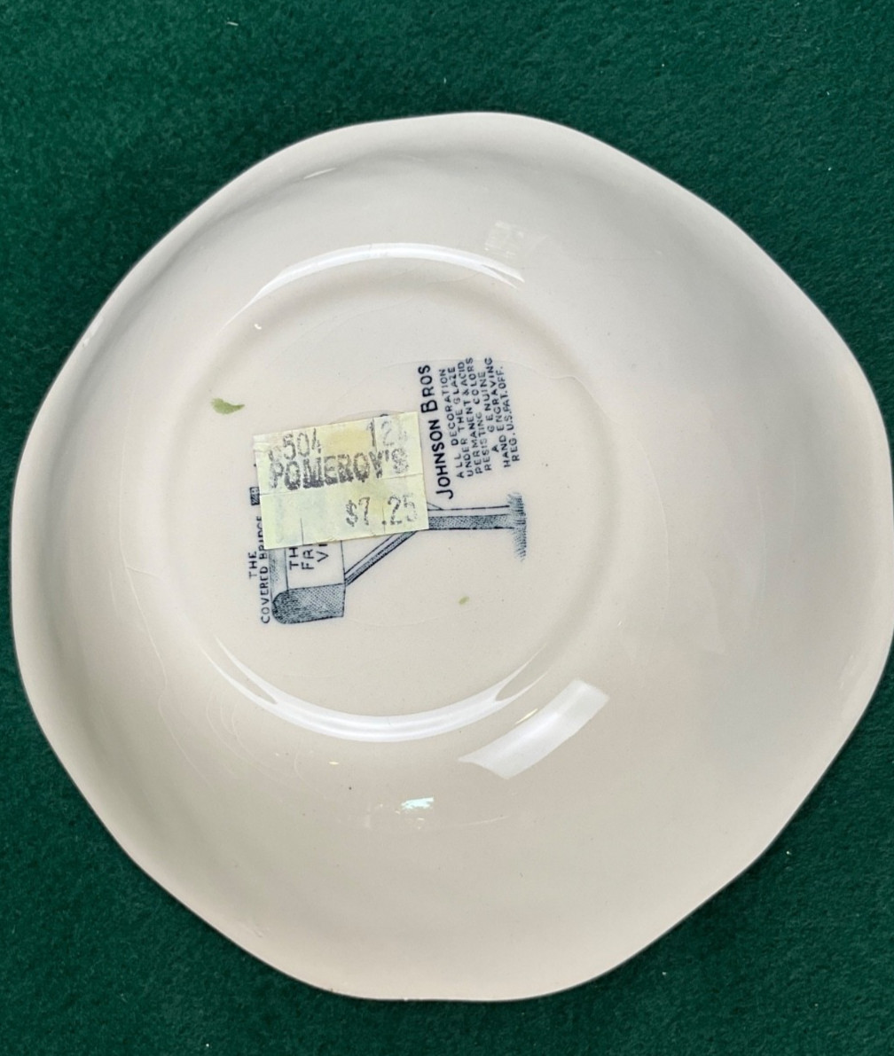 Johnson Bros ‘Friendly Village’ Covered Bridge Bowls Set of 2 England 6”