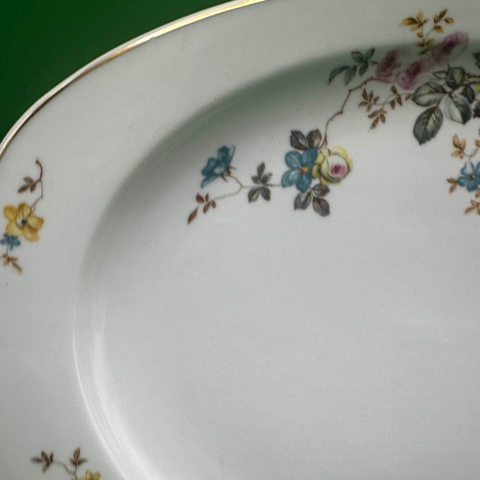 VTG TK Thuny Czechoslovakia 13.5″ Oval Serving Platter 17380 Floral Gold Trim