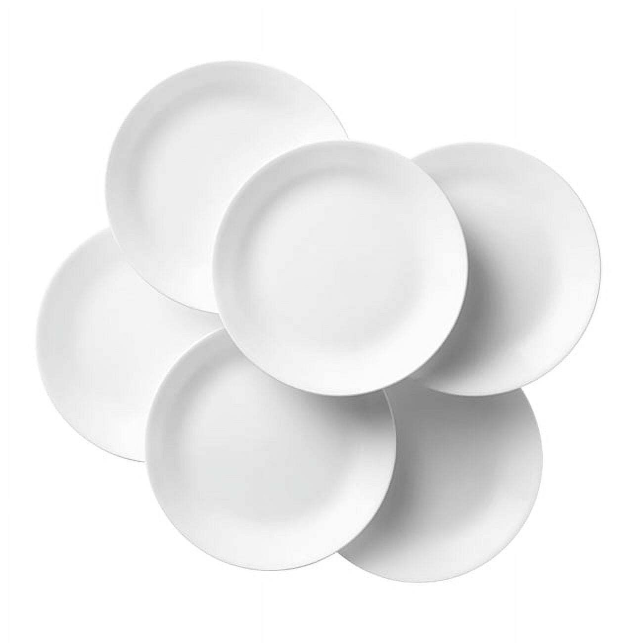 White 10.25″ Dinner Plate Dinnerware Plate set service for 6, Set of 6