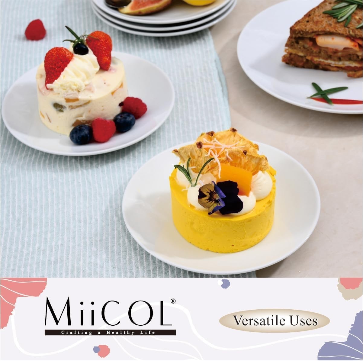 Elegant Set of 6 Ceramic 6-Inch Dessert Plates – Versatile White Appetizer Ware
