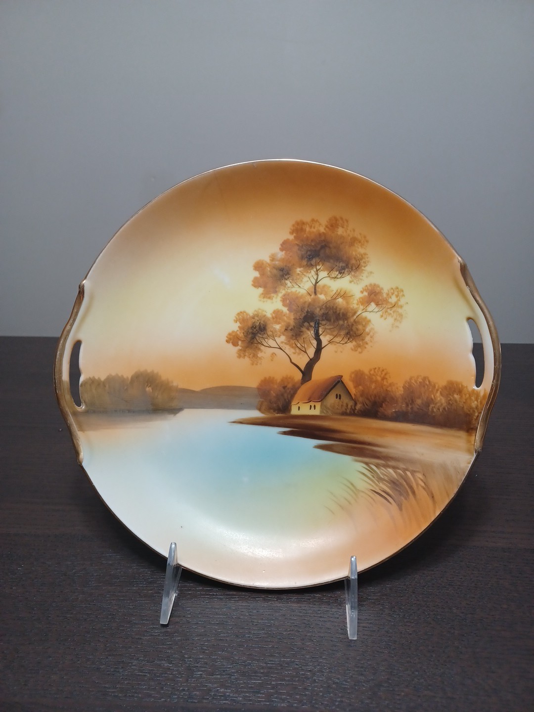 Antique Gold Rim Noritake Tree In The Meadow Plate Bowl Set Hand Painted 15 Pcs