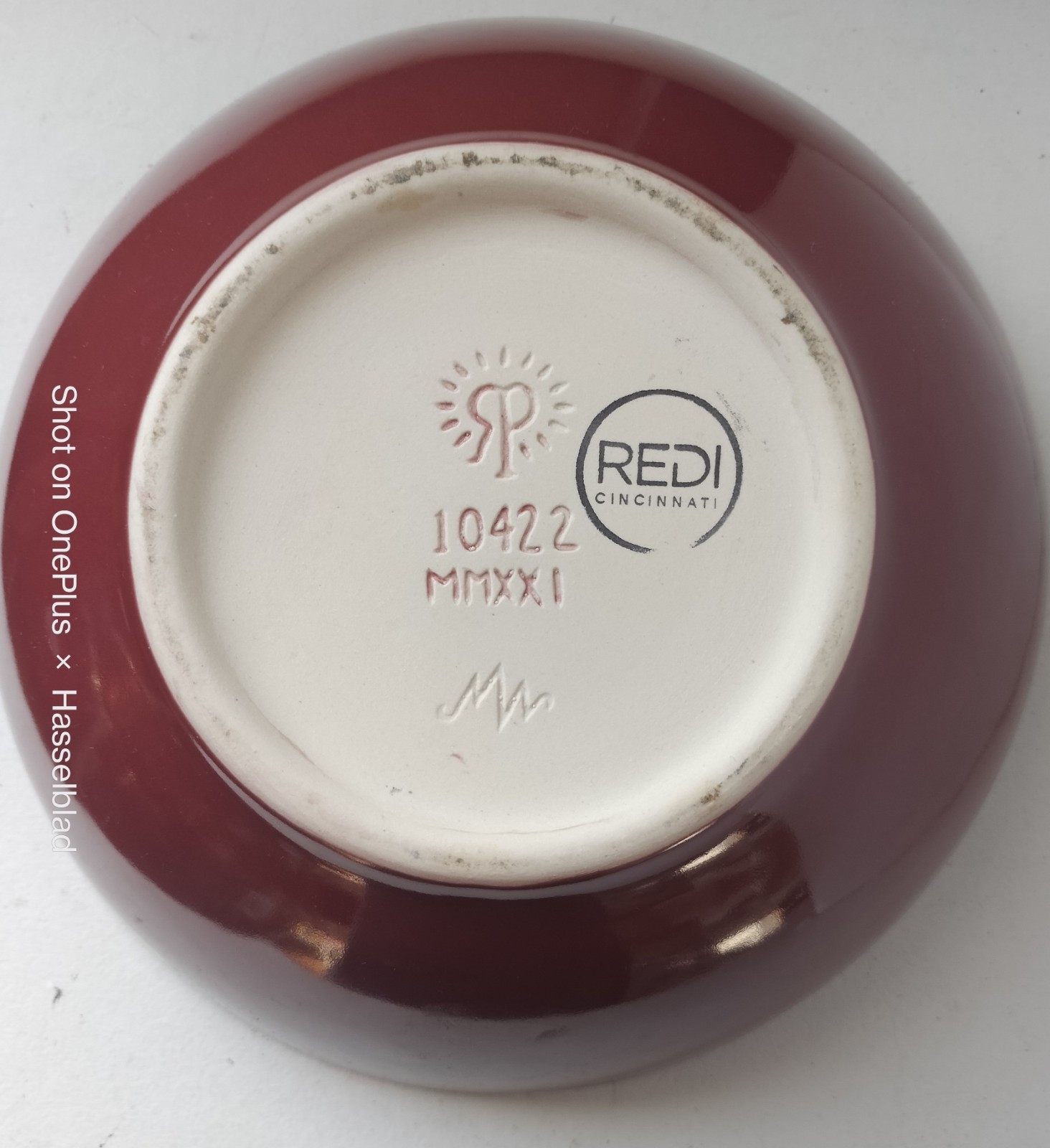 Rookwood Pottery Emilia 9 in. Dimpled Red Serving Bowl.