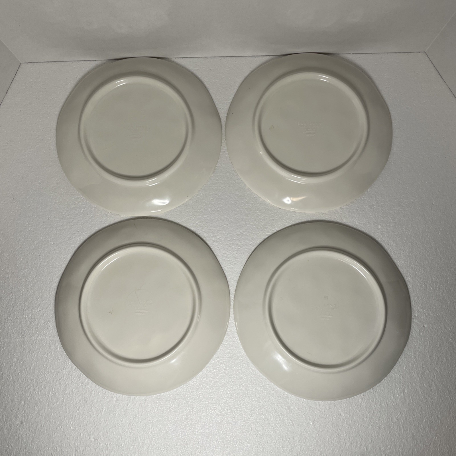Rae Dunn Plate Set PLAY PARTY Red Letters Melamine Set Of 4