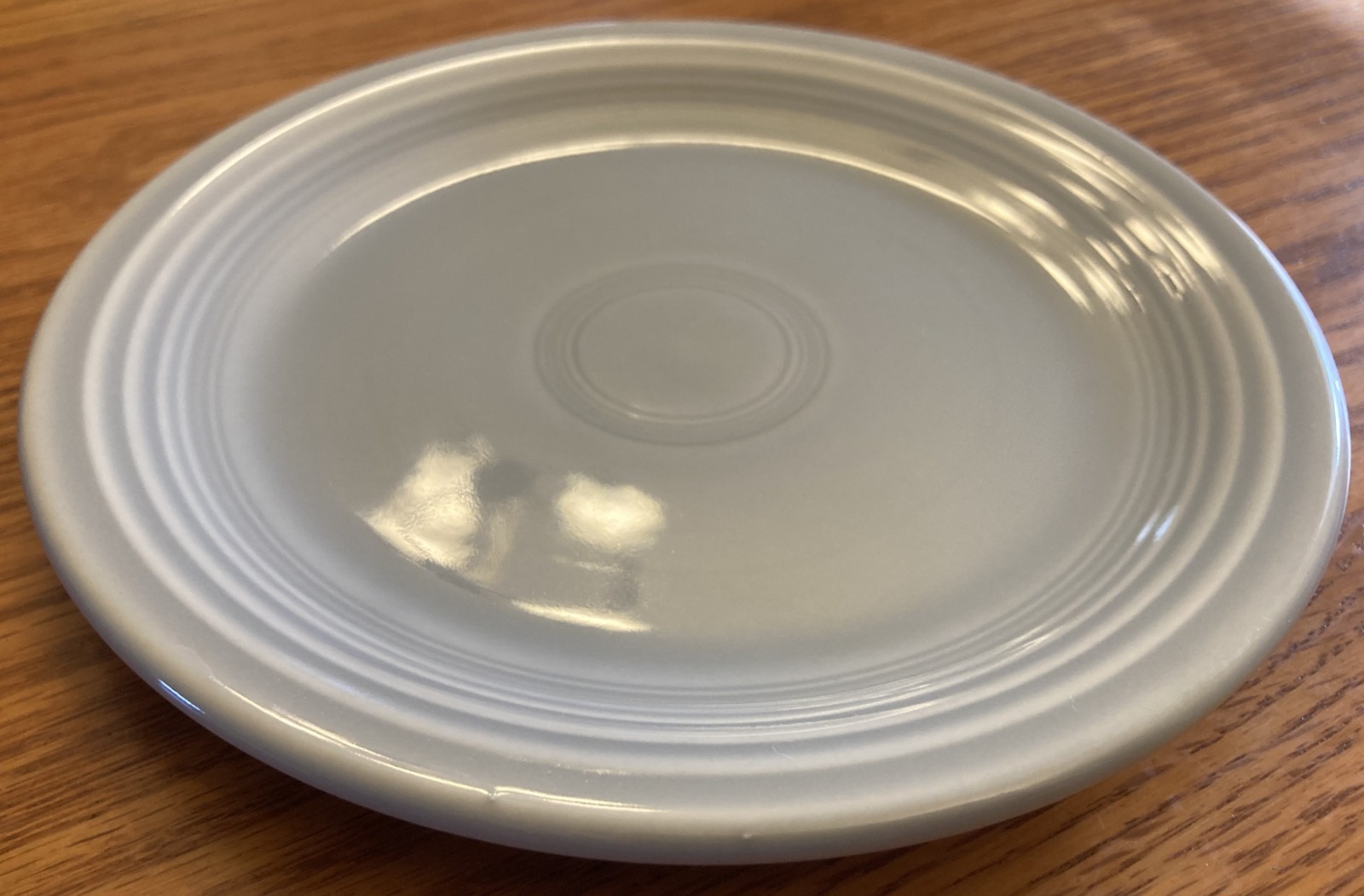 Vintage Fiestaware – 7″ (7 7/16″) salad plate in 1950s gray color (1951-1959)