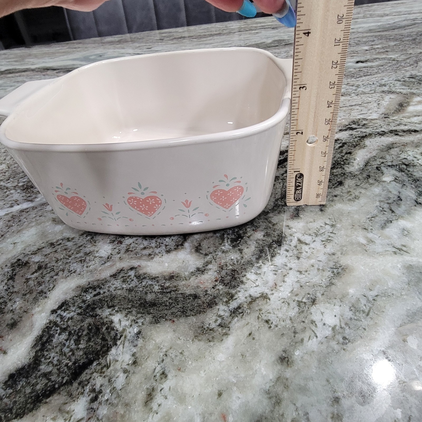 Vintage Corning Ware Forever Yours Heart A-1-B & A-1.5-B Lot Of 2 Casserole