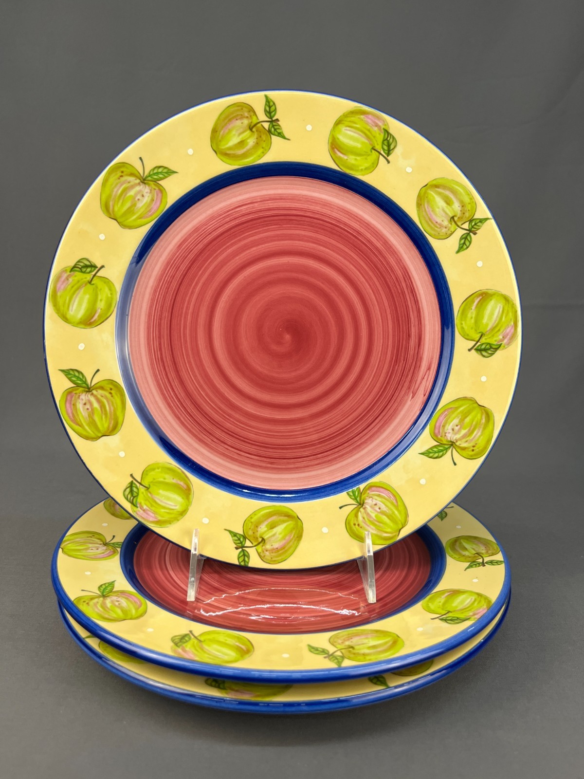 12 Essex Collection FRUIT PUNCH 10 3/8″ Dinner Plates ~ Portugal : EUC