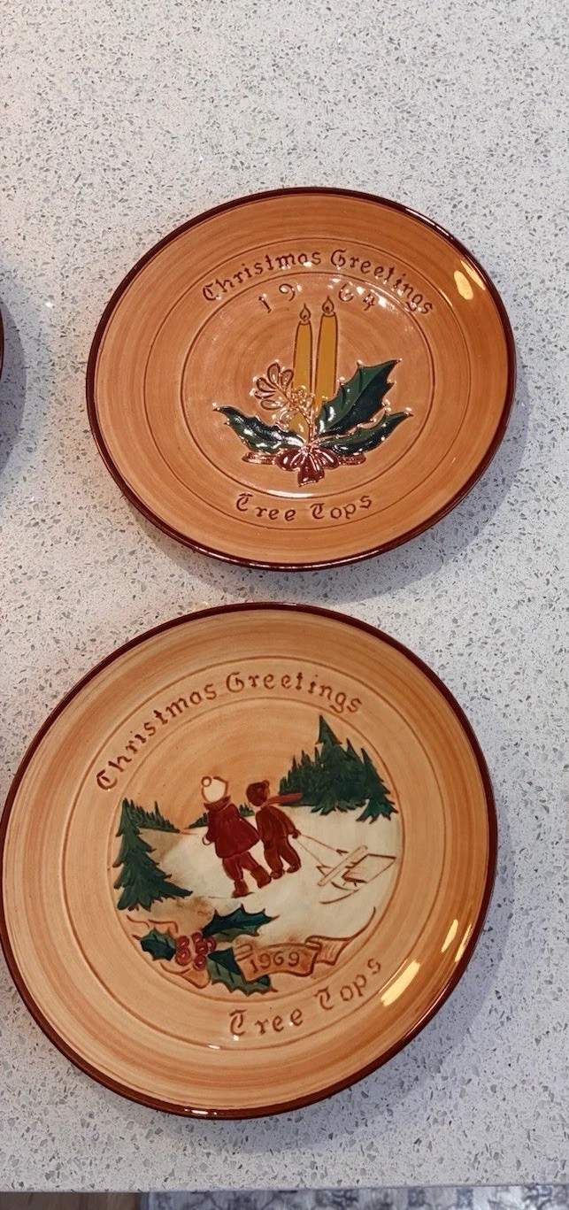 Christmas Wall Plates Vintage Lot of 12-Pennsbury-Decade of Plates – Less 1967