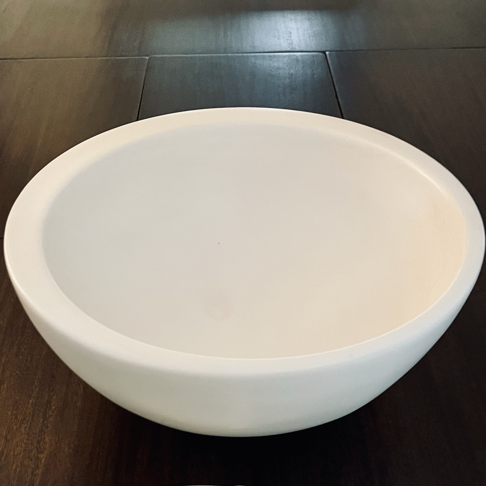 Vintage Nan Swid Design Ceramic BOWL White Asymmetrical 12″ Heavy, Portugal