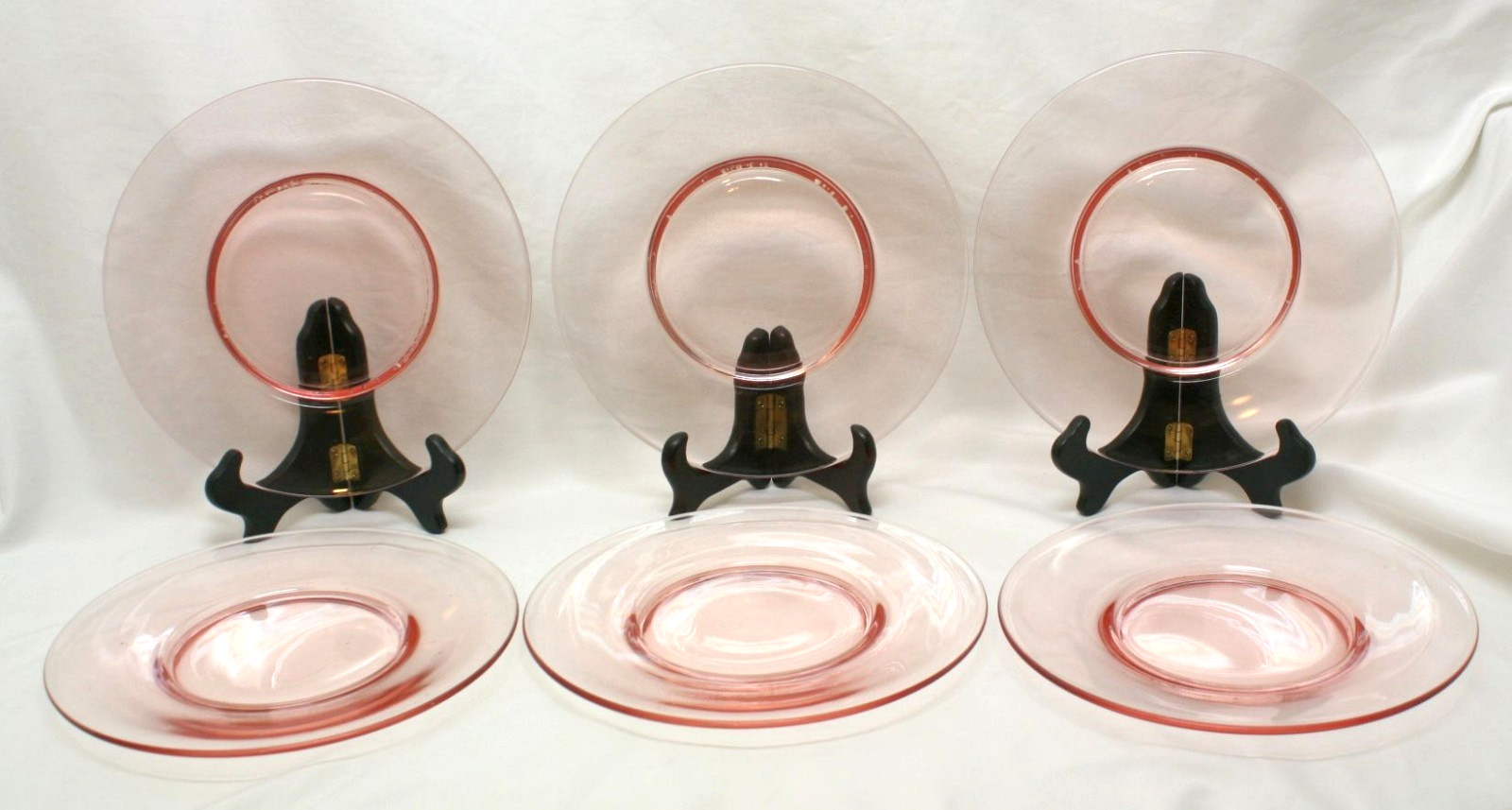6 Antique Bryce Minuet Pink Salad Plates Hand Made 7.5″ In Excellent Cond.