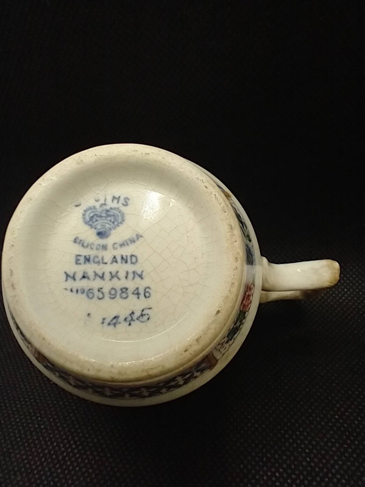 Booths Antique Tea Cup & Saucer Nankin 1445 Floral Pattern England Silicon China