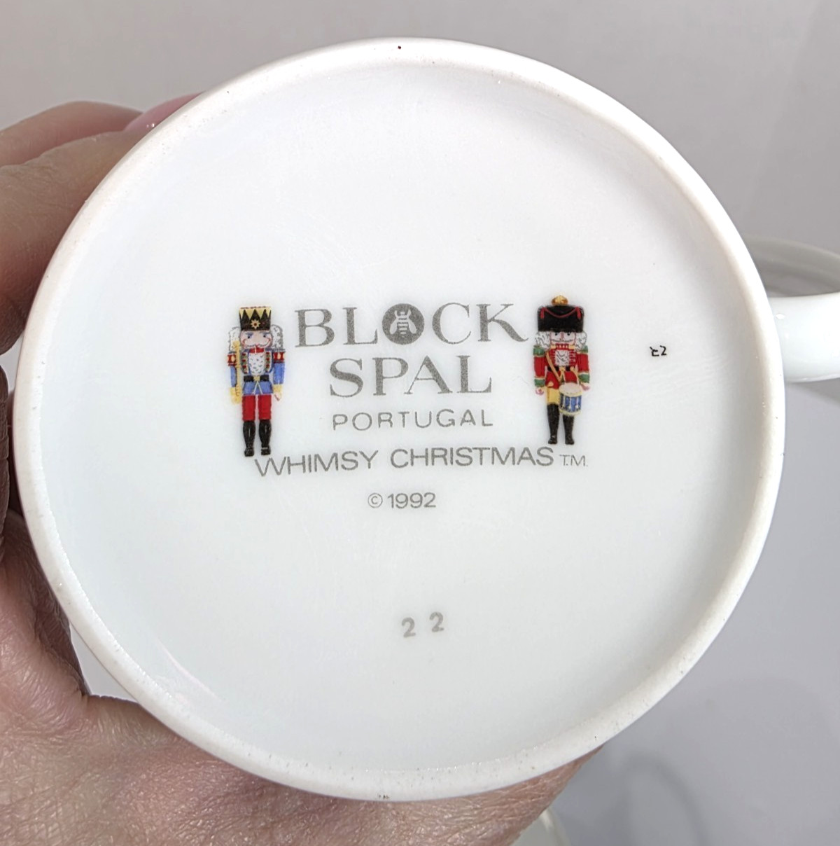 Block Spal Whimsy Christmas Coffee Cups Nutcracker PORTUGAL 1992 Set of 6