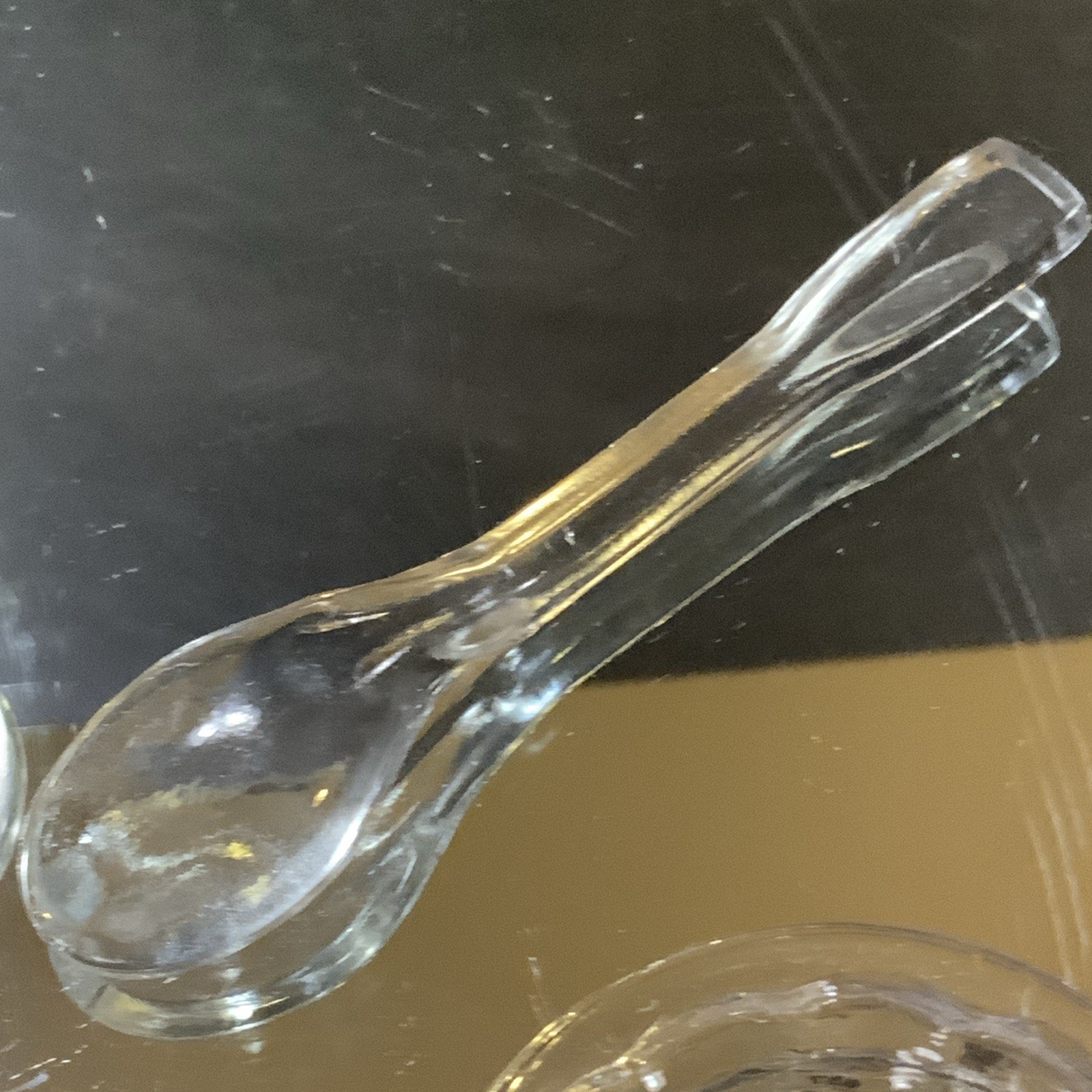 Vintage Mustard Jar with Lid and Spoon American Fostoria Elegant Glass Read