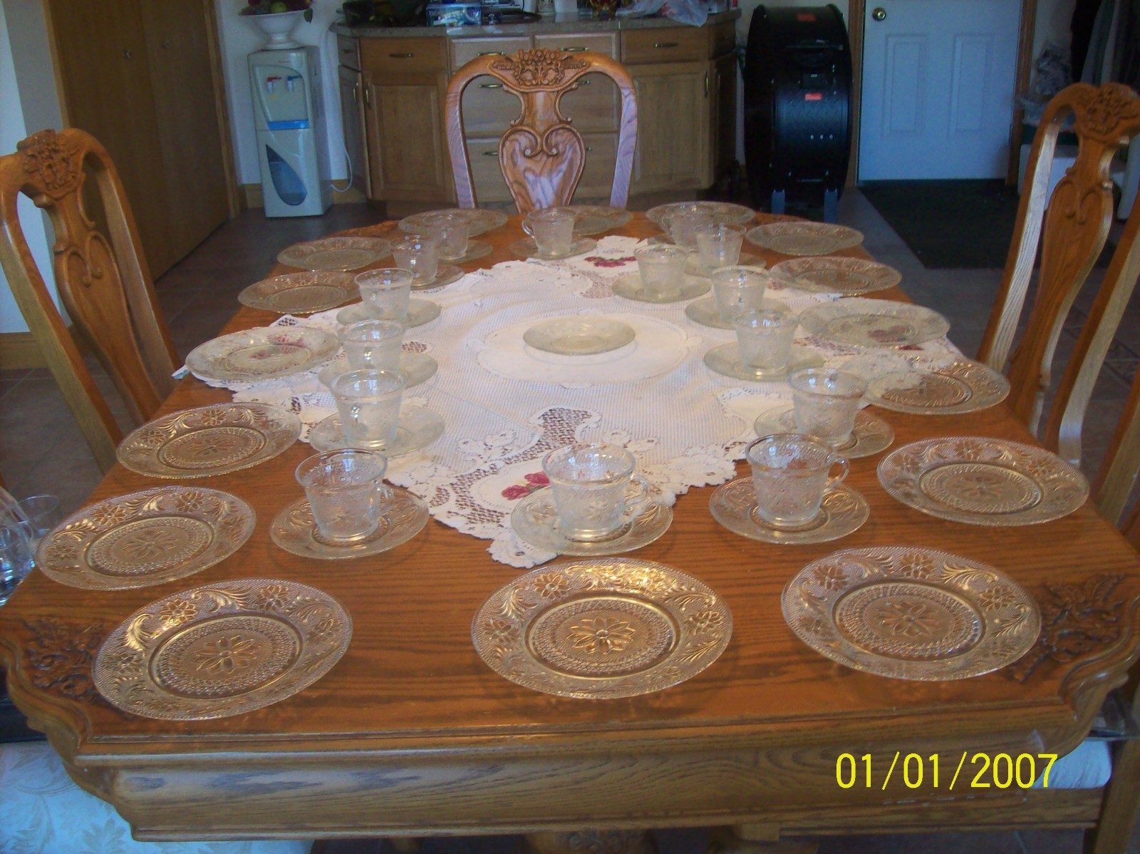 Tiara Sandwich Pattern By Indiana Glass Clear 47 Piece Grouping Luncheon Snack