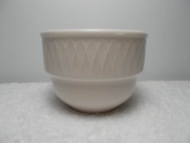 Vintage Homer Laughlin China Gothic Ivory White Stackable Coffee Tea Cup Mug