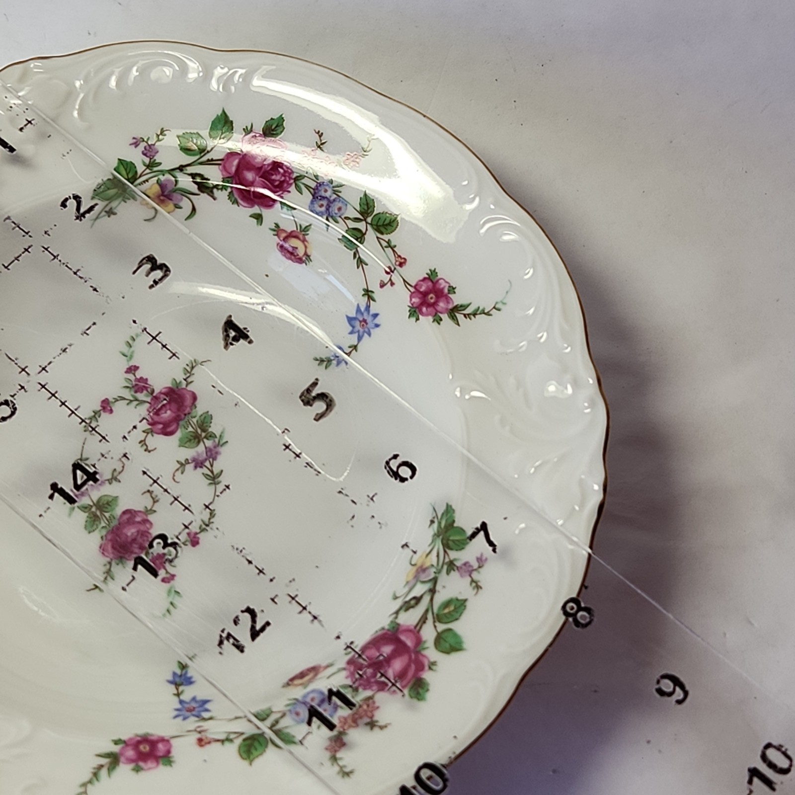 2 Rimmed Soup Bowl Floral Vintage Wawel China, ROSE GARDEN Made In Poland 8 1/8″