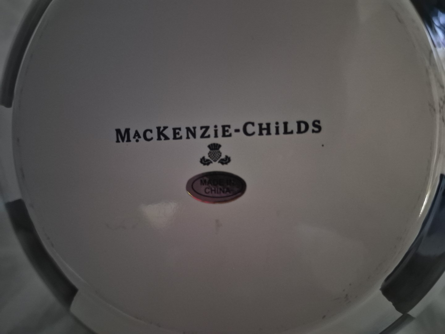 MACKENZIE CHILDS COURTLY CHECK BLACK & WHITE ENAMEL 96 oz WATER PITCHER JUG NWT