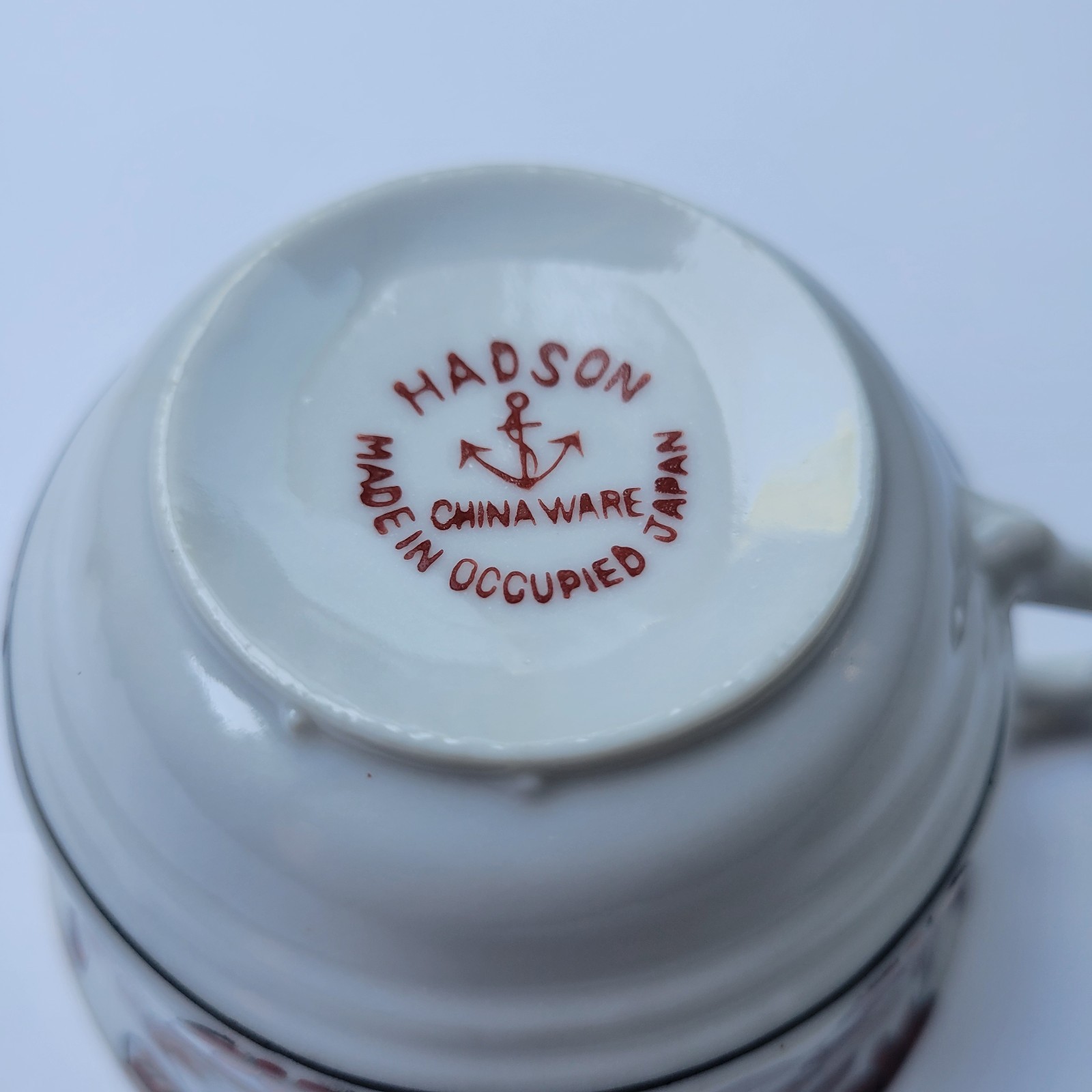 Vintage Porcelain Hadson Chinaware Made In Occupied Japan Teacup & Saucer Floral
