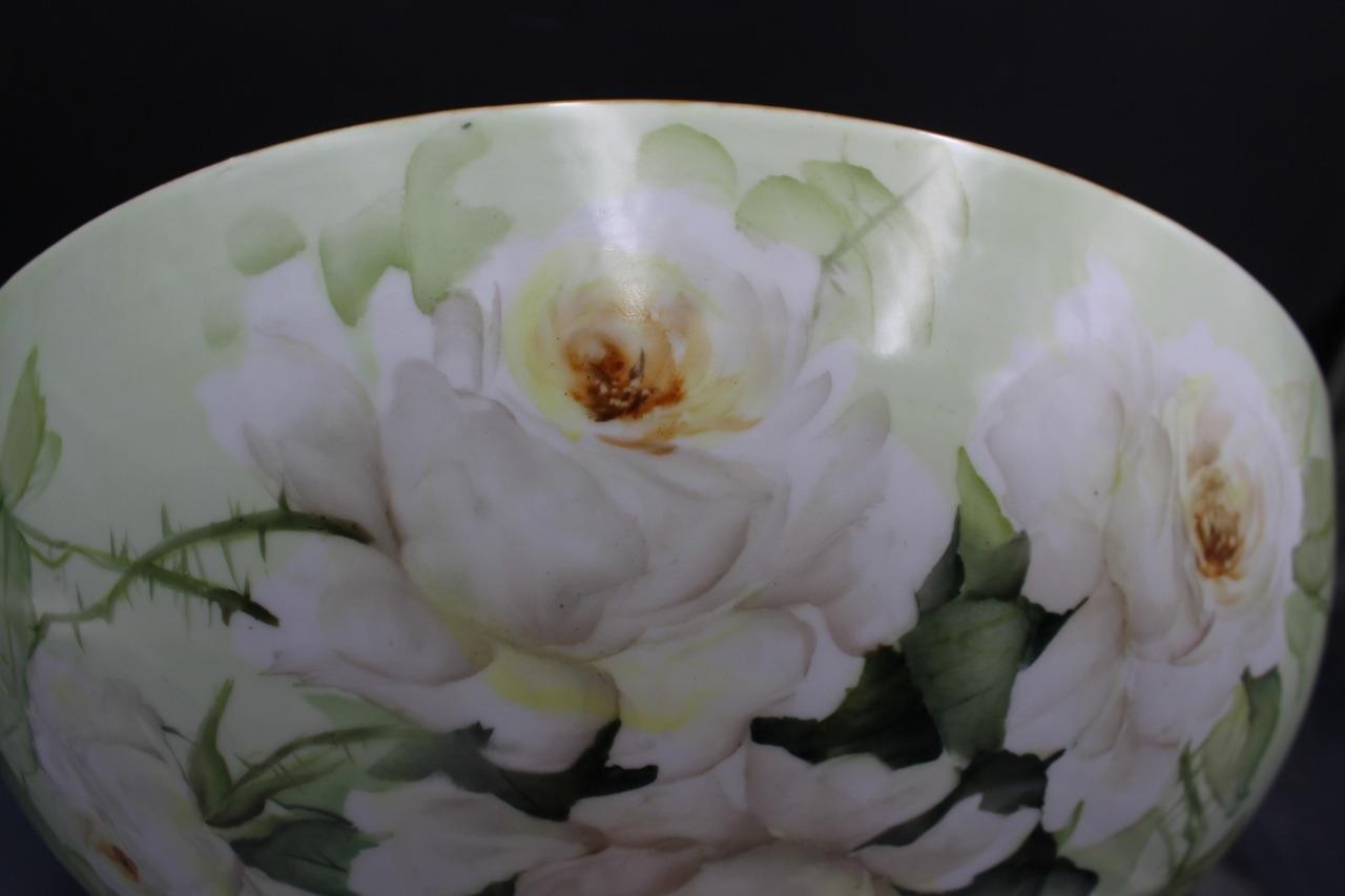 1905 Limoges Punch Bowl Hand Painted for Phi Kappa Sigma Fraternity by E. Miler