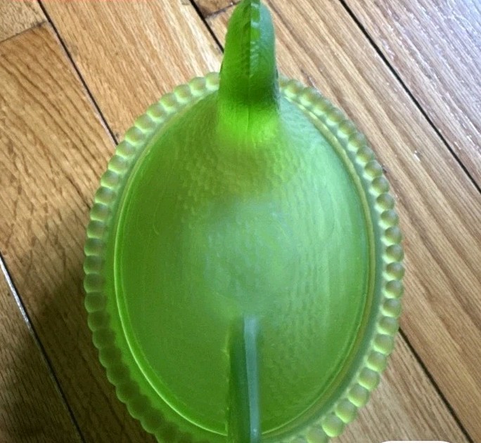 Indiana Glass Hen on Nest Covered Dish w/ Lid Green valuable no chips or Cracks